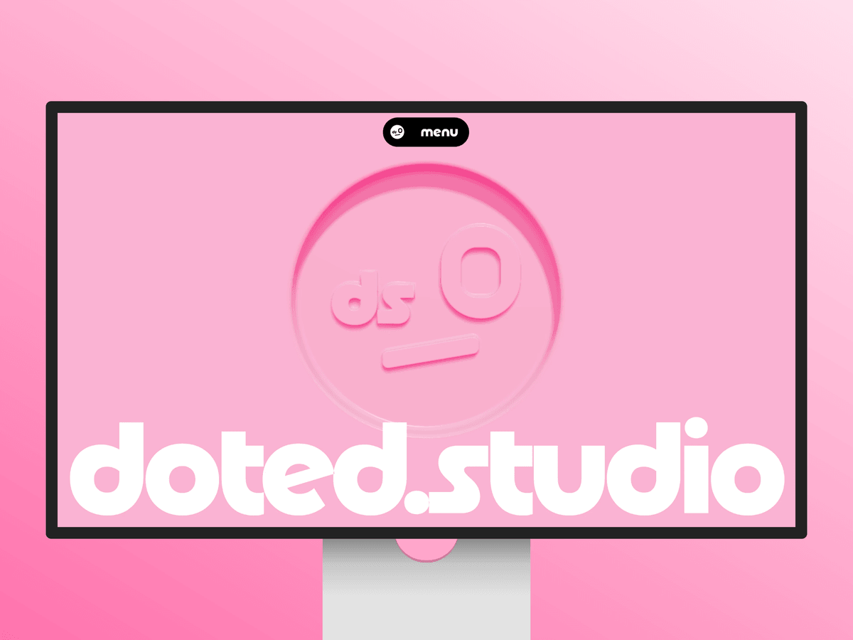 Doted.Studio: A Framer coded template for studios that want a bold, single-screen landing built around an oversized wordmark.