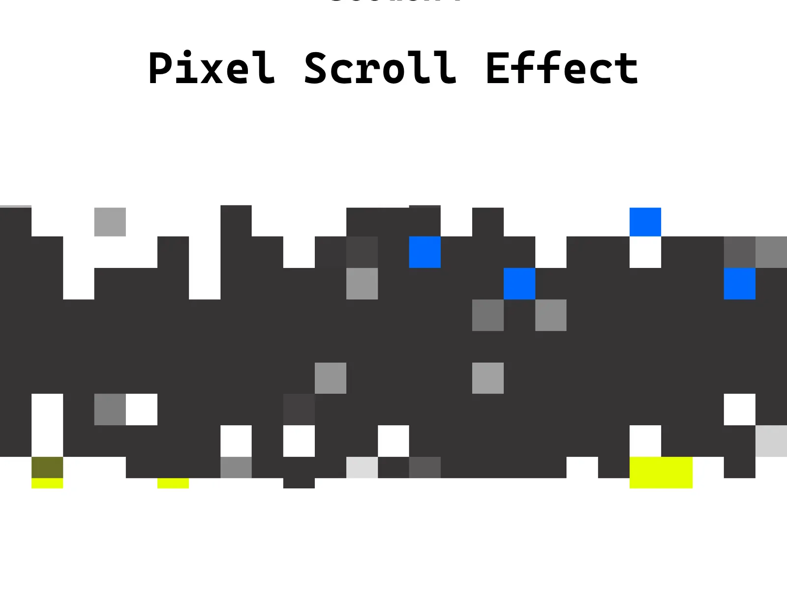 Pixel Scroll Effect