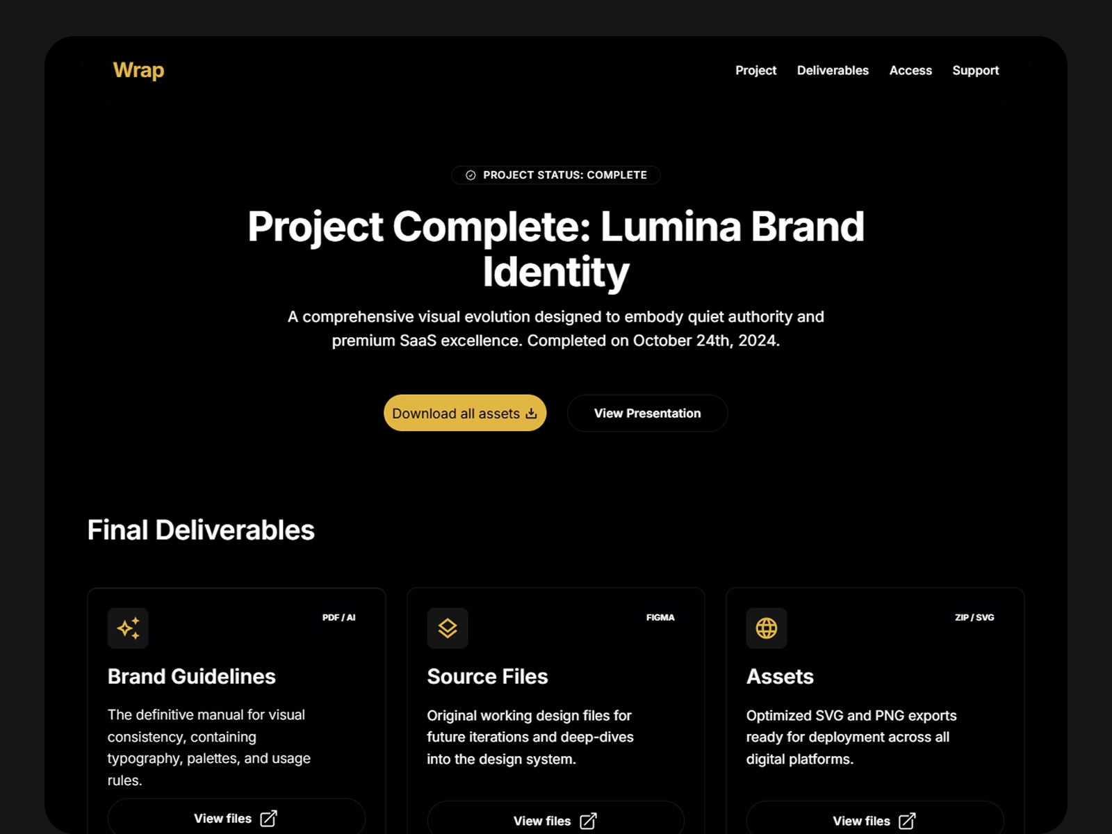 Wrap. I took this name from Wrapping. This is a Framer template I'm working on right now that is designed as the ultimate delivery wrapping paper for our projects. I'm working on it and if some one want it for free hurry up because I'm giving it for free to first 5 people who DM me Wrap on my X or IG profile.