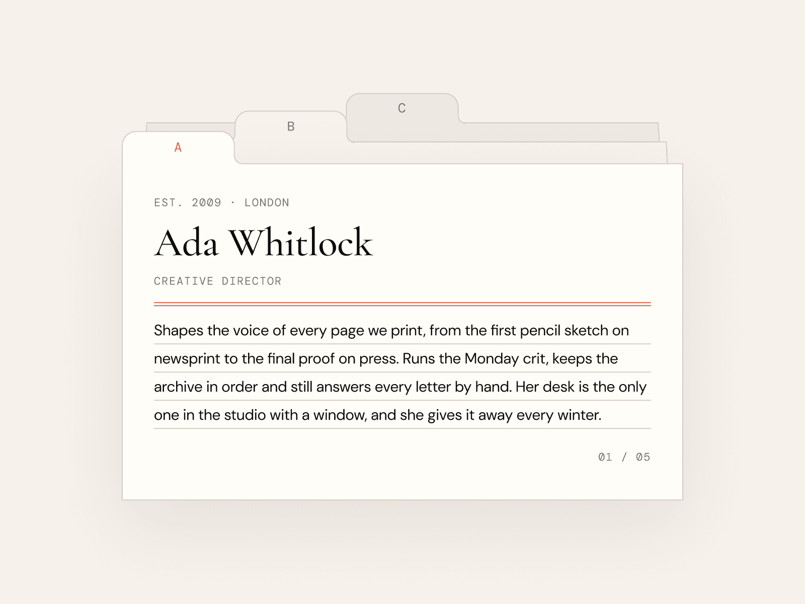 NR — Rolodex