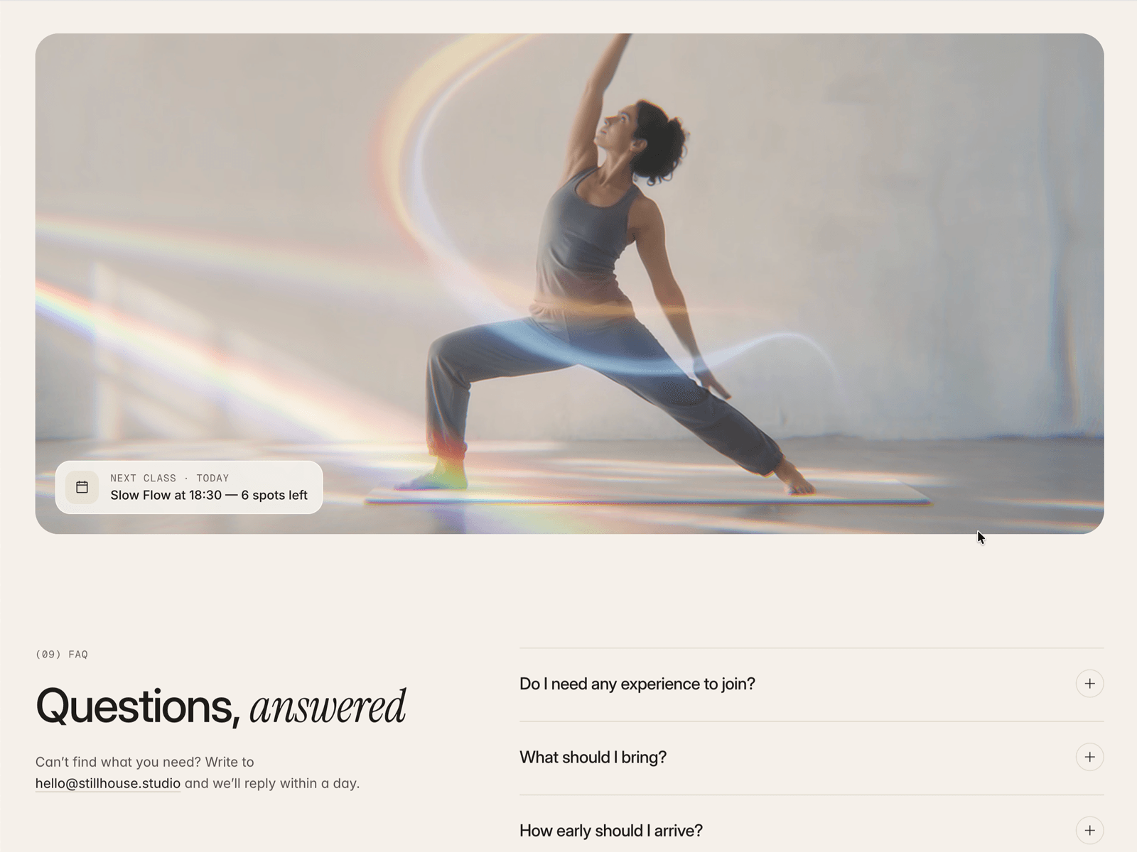 StillHouse - yoga