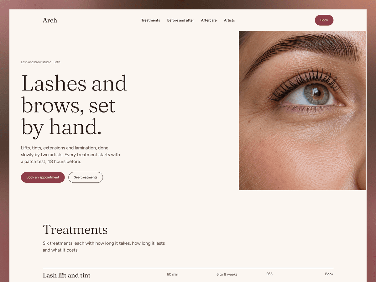 Arch Lash by Thomas - design asset by Framer