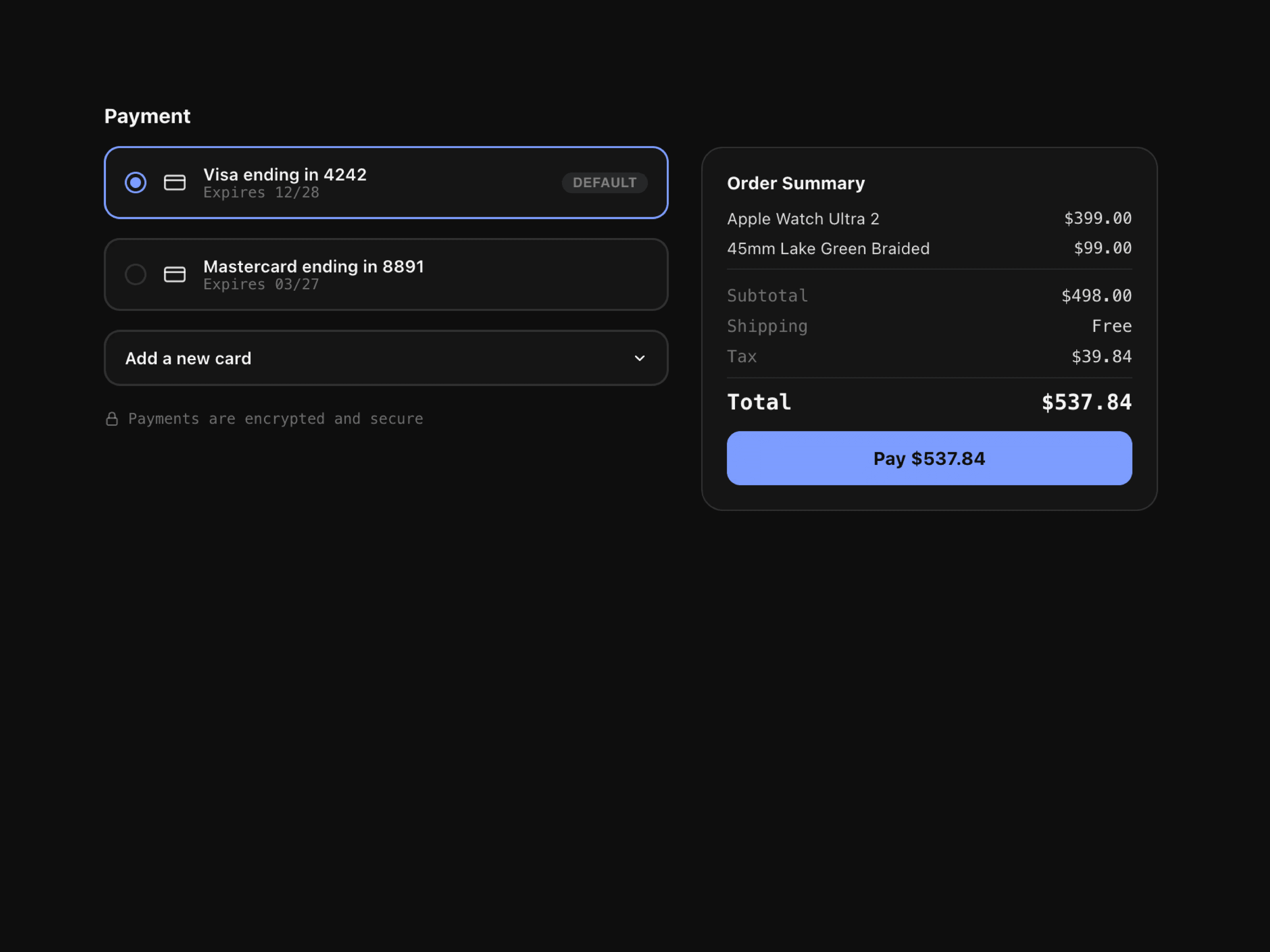 Checkout Pages