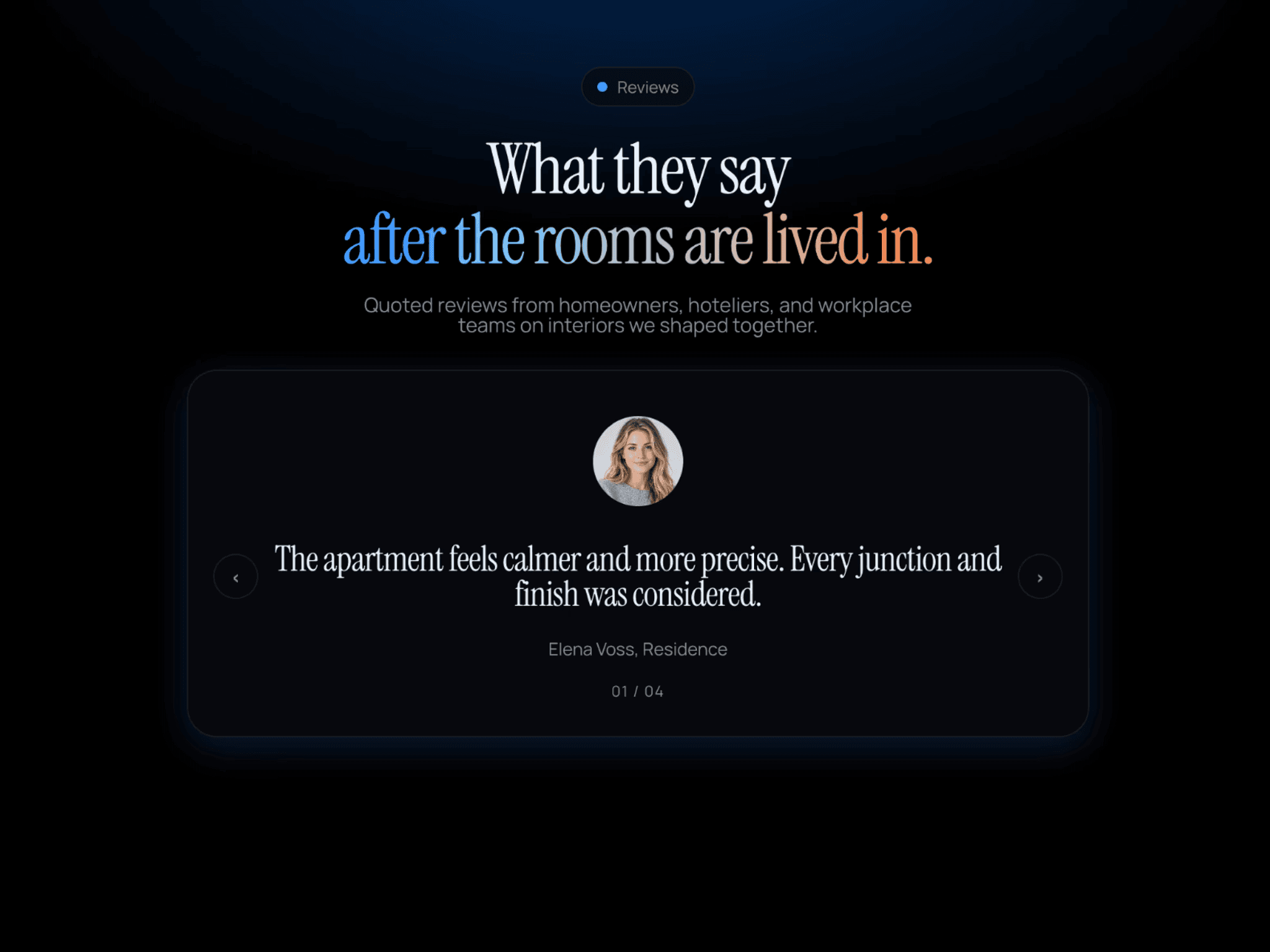 Review Quote Slider