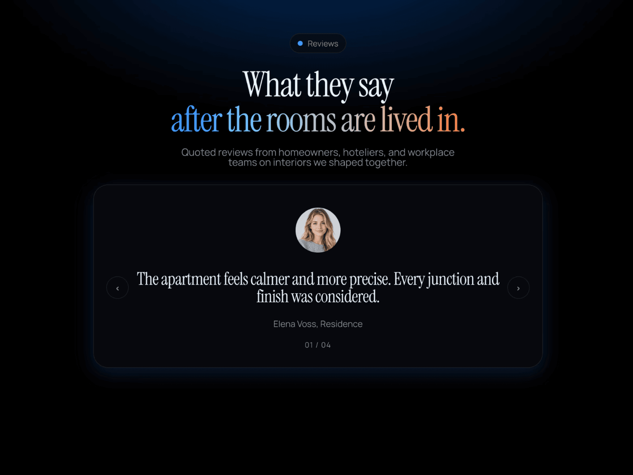 Review Quote Slider