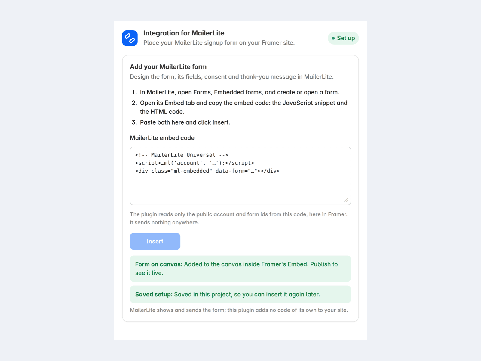Integration for MailerLite