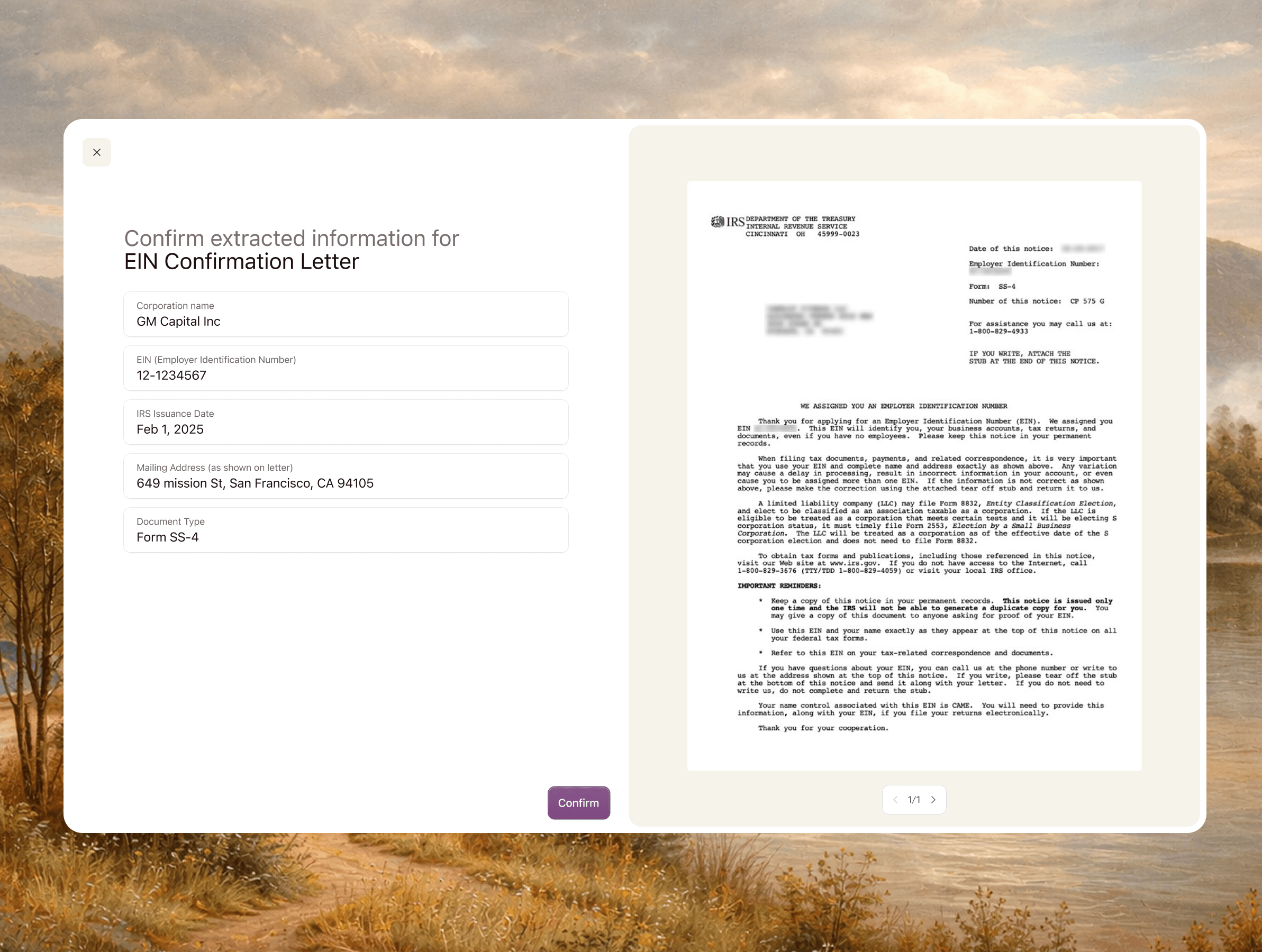 Compliance onboarding fails when users upload the wrong document and have no idea why it was rejected.We designed the upload interface around visual examples that show users precisely what a valid document looks like before they submit anything.The design choice was to surface verification guidance at the moment of upload rather than after rejection, because catching the error before it happens removes the back-and-forth entirely. The goal is to make users feel confident they are submitting the right thing the first time.