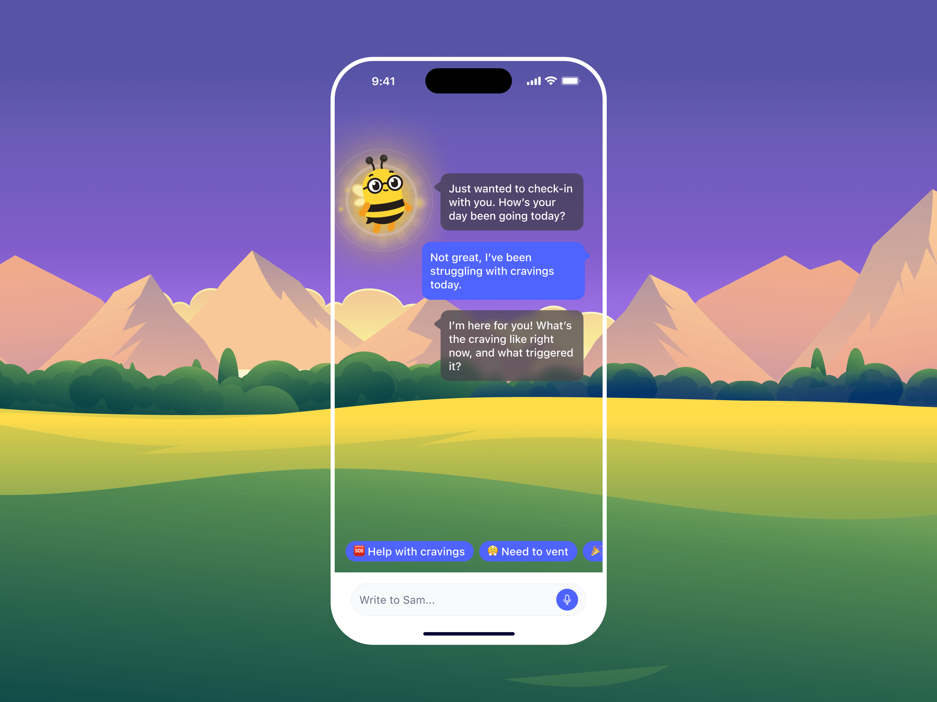 Users spend up to 4 hours straight talking to Sam about their addiction, and they keep coming back because Sam listens without judgment.Sam is an AI chat companion inside Sunflower. Instead of the usual guilt-driven recovery app tone, Sunflower built a space that felt human and safe.Many users credited Sam with helping them quit and stay sober. We designed Sam to feel human. The interface had to feel like talking to someone who gets it, instead of a chatbot running through prompts.Sam became the most beloved feature in the entire app. The healthcare & wellness SaaS app grew from a founder's side hustle to 100K MAU, 10K paying users, $1M ARR, and YC acceptance.