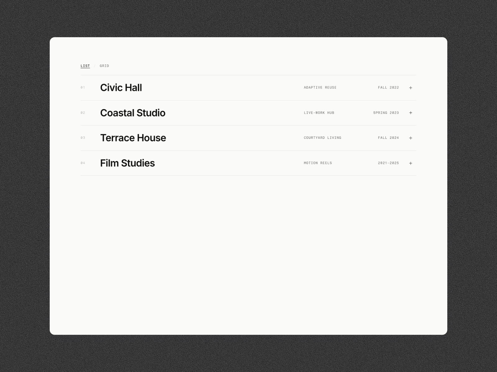 Portfolio Roladex