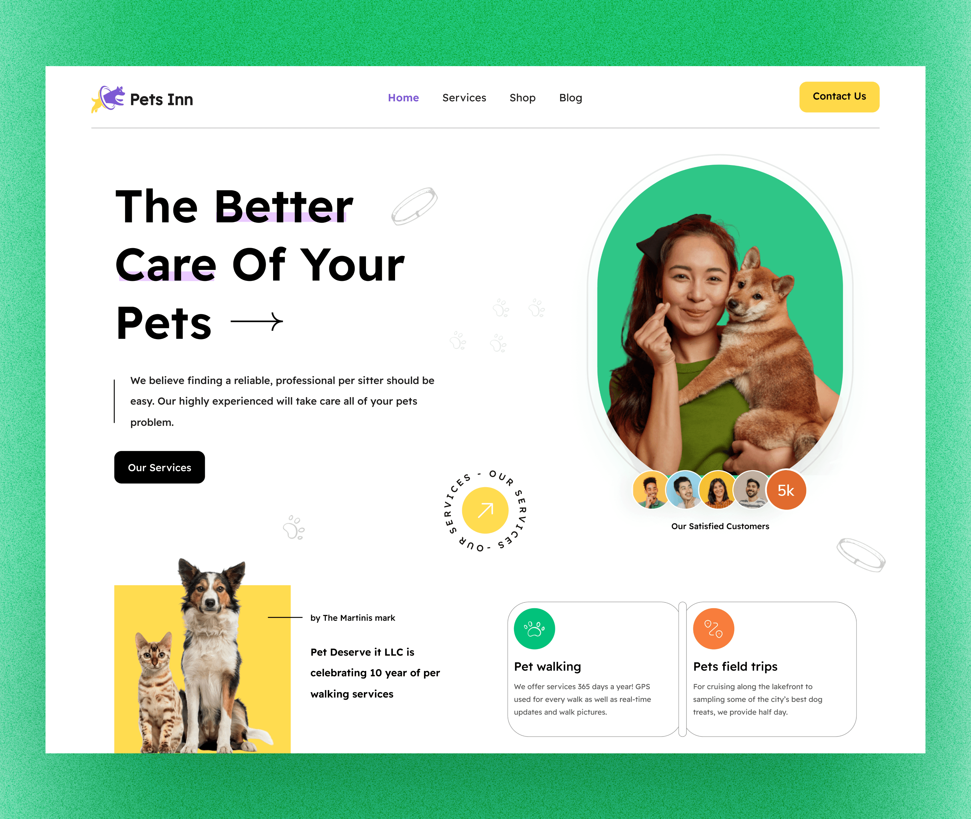 🐾 Pet Care Website DesignA modern and friendly website designed to help pet owners easily explore services, book appointments, and give their furry companions the care they deserve. Clean layouts, thoughtful UX, and a warm visual style create a seamless experience from start to finish.✨ Behance: https://www.behance.net/rajesh_godhaniya#UIUX #WebDesign #PetCare #WebsiteDesign #UIDesign #UXDesign #Figma #LandingPage #ProductDesign #Behance #UIUXOcean