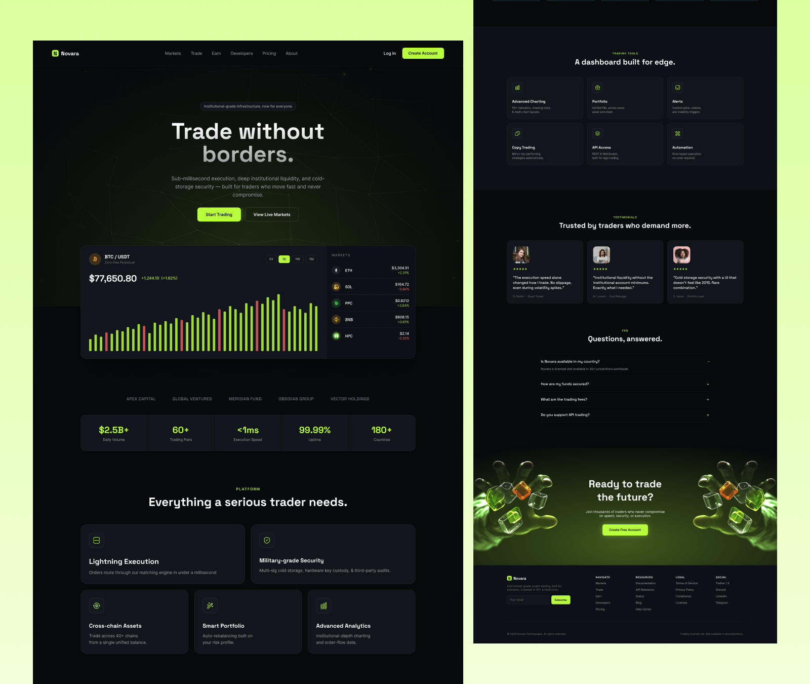 🚀 Crypto Trading Platform Website DesignA modern, dark-mode crypto marketplace website designed for a seamless trading experience. Featuring premium UI, clear data presentation, intuitive navigation, and a conversion-focused layout for crypto exchanges, Web3 startups, and fintech platforms.₿ Crypto Marketplace📊 Trading Dashboard⚡ Fast & Responsive UI🔐 Professional Experience📱 Mobile-Ready Design🎨 View my Behance: https://www.behance.net/rajesh_godhaniya#Crypto #CryptoExchange #CryptoMarketplace #Web3 #Fintech #CryptoTrading #UIUX #UIDesign #WebDesign #SaaSDesign #LandingPage #ProductDesign #Figma #Framer #FintechDesign #Cryptocurrency