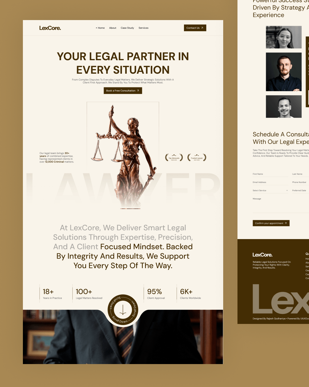 ⚖ A Law Firm Website Should Build Trust Before the First Conversation.For a law firm, your website is often the first impression a potential client gets.We designed this website with a focus on:✨ Premium & professional visual identity 📱 Responsive experience across devices 🧭 Clear navigation & user journey 🤝 Trust-focused presentation 📩 Strategic consultation CTAs ⚡ Fast, modern & conversion-focused designBecause great legal websites aren't just about looking professional.They're about making visitors feel:“I can trust this firm with my case.”Designed by UIUX Ocean Design Agency 🌊Looking to upgrade your law firm's online presence?📩 DM us to discuss your project.