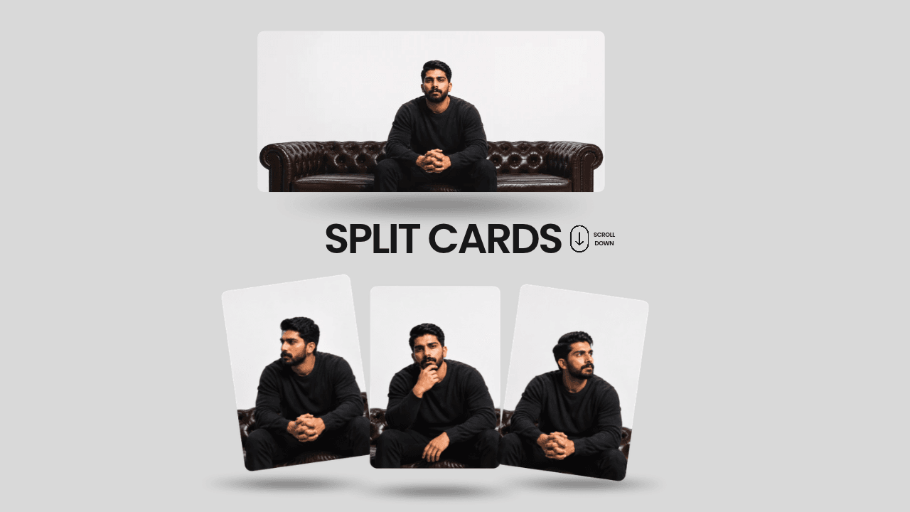 Scroll Split Card