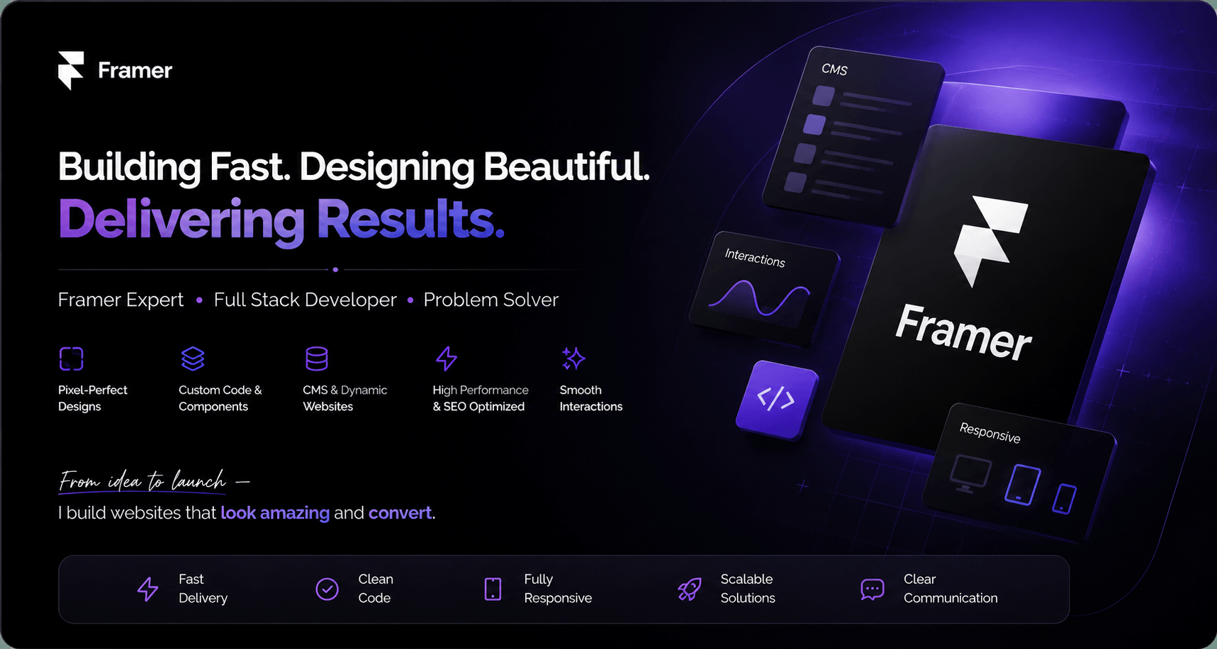 Hey Framer community! 👋Excited to finally be here.I'm Arslan, a Full Stack Developer with a passion for building fast, scalable websites and digital products. Over the past few years, I've worked on 200+ projects across SaaS, AI, eCommerce, and startup products. Recently, I've been diving deeper into Framer, building custom components, CMS-powered websites, advanced interactions, and adding custom code where needed.I'm here to learn, share what I build, exchange ideas, and connect with other designers and developers who are pushing the boundaries of what's possible with Framer.Looking forward to collaborating on exciting projects, contributing to the community, and learning from all of you.If you're building something interesting with Framer or need a developer who enjoys solving complex challenges I'd love to connect. What are you currently building with Framer?