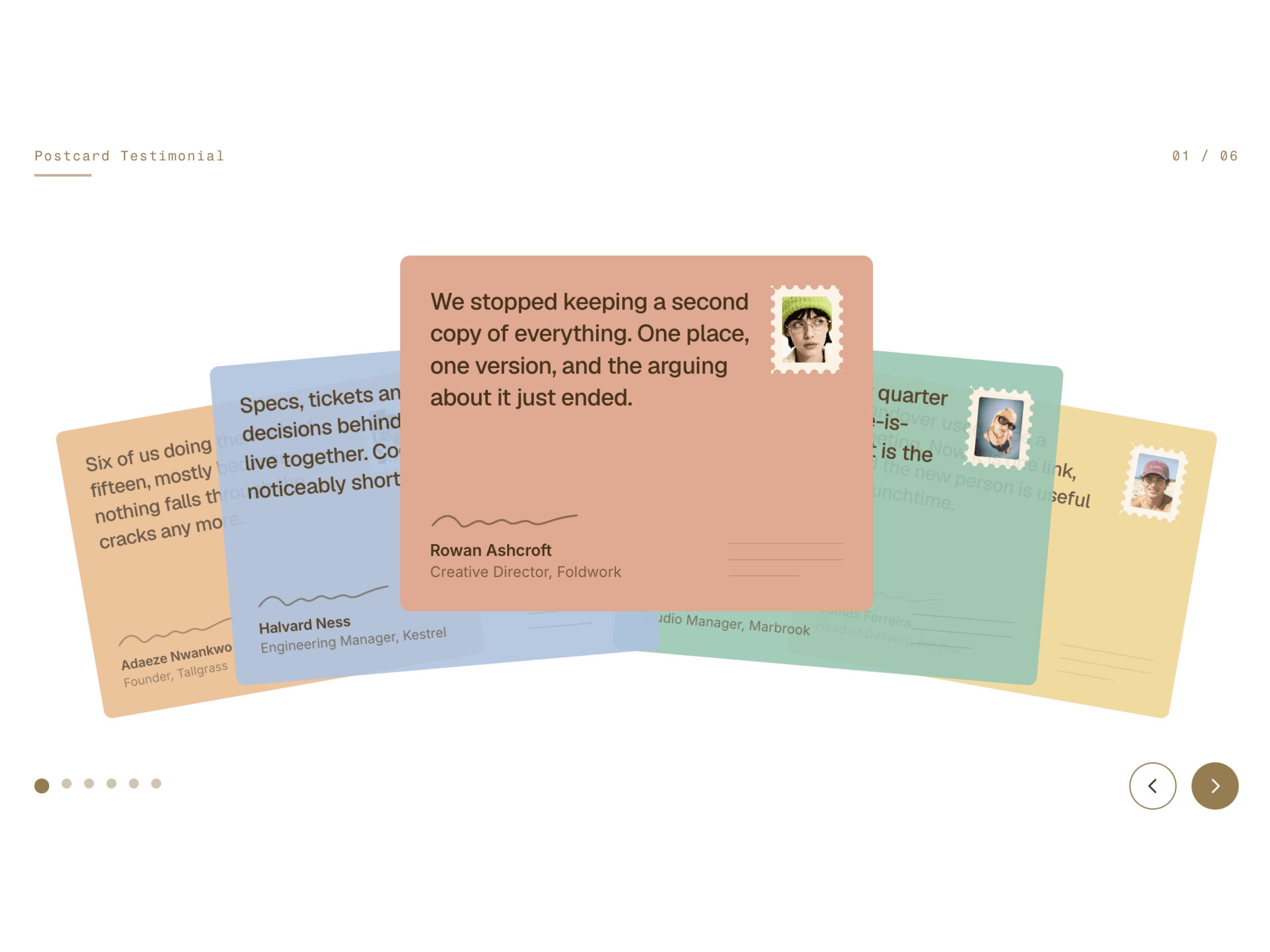 Testimonial Postcard