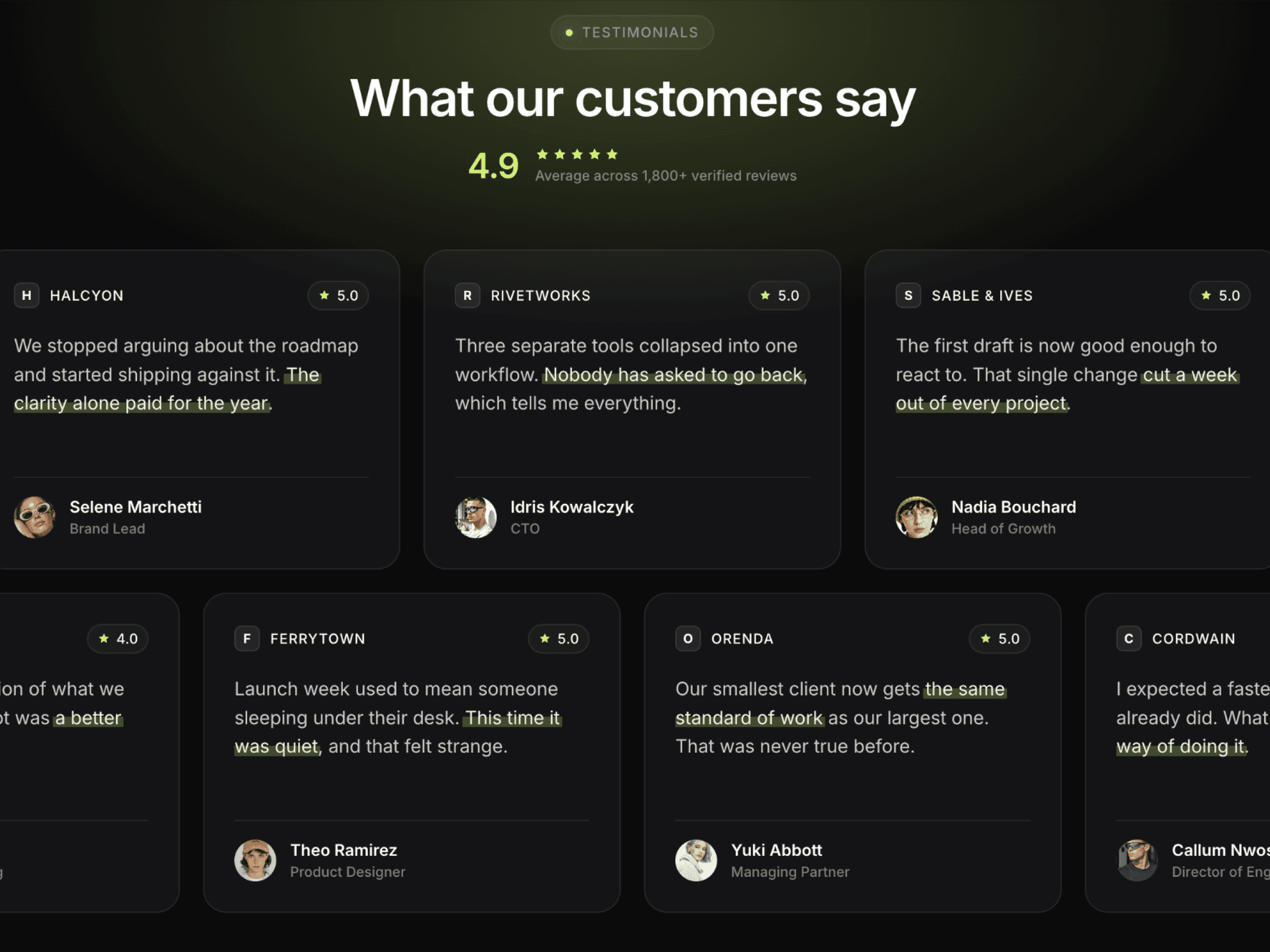 Prime Testimonial