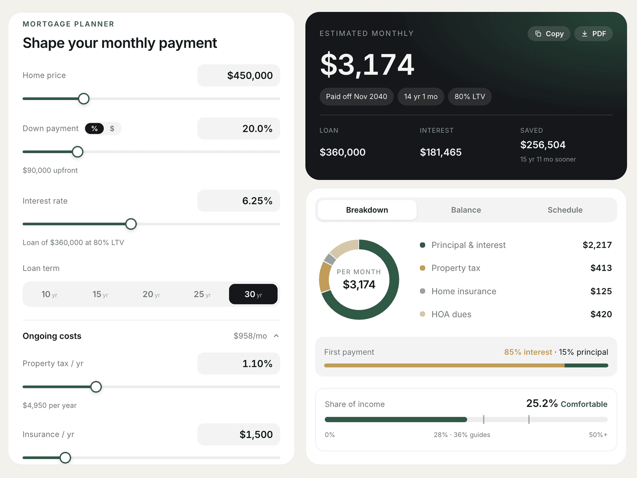 Mortgage planner