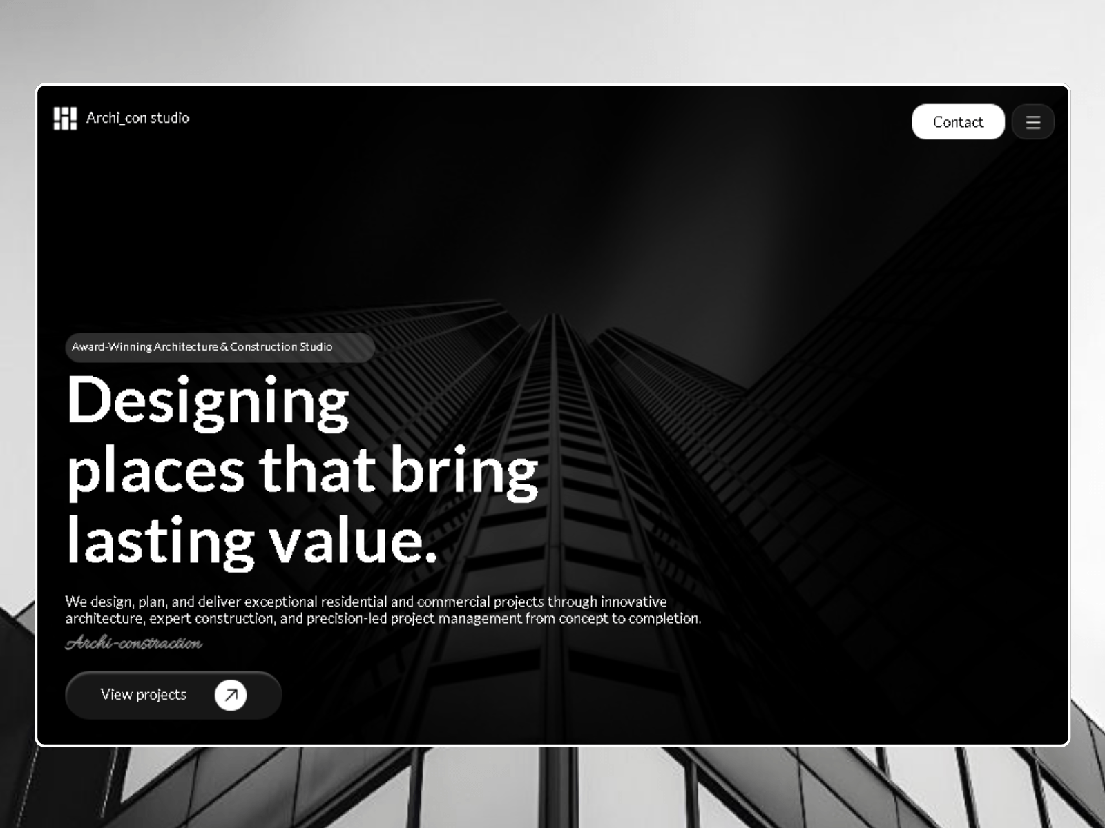 Day 9 ; of making an income with framer 3.0New template just dropped.Introducing Archi_con. A premium Framer template designed for modern architecture and construction businesses. Built to showcase projects, earn trust, and convert visitors into clients. including an Ai customization guide with tested prompts that helps you customize your template in a day.Now FREE to usehttps://beautiful-form-775173.framer.app/