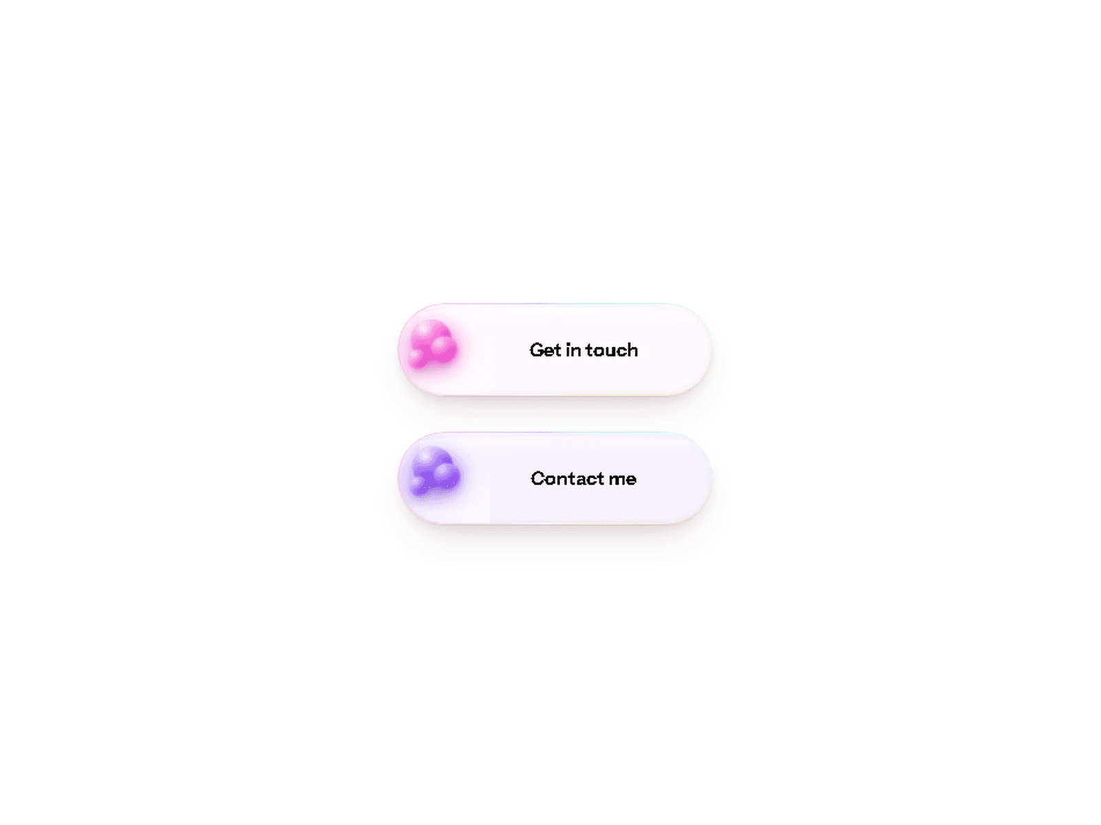 Frosted orb button