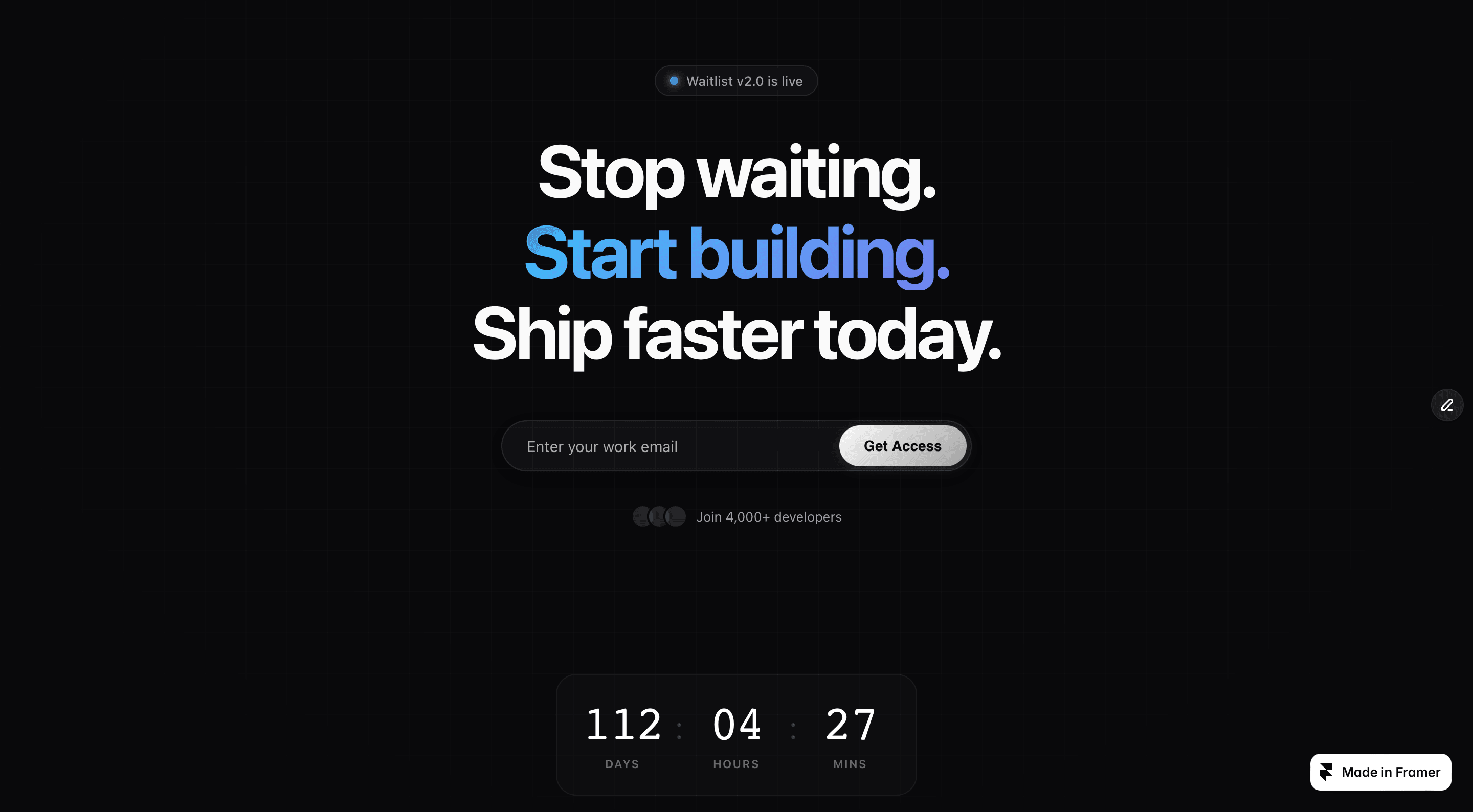 Soldet Waitlist Page