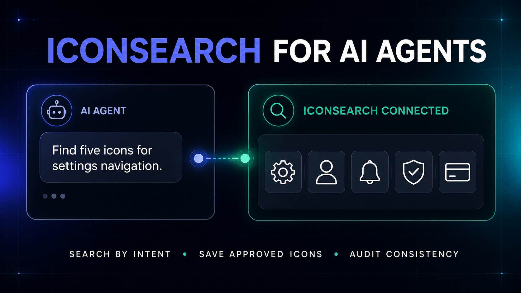 IconSearch for AI AgentsAI agents are great at building interfaces—but without guidance, they can choose a different icon style on every screen.IconSearch now gives coding agents a consistent icon system.With one simple connection, your agent can:Search 355,000+ icons by meaning and intentReuse icons already approved for your projectSave exact SVGs with licence informationCheck your project for inconsistent or missing iconsKeep every screen visually consistentIt works with Codex and other MCP-compatible coding agents.Try it: https://iconsearch.info/agents Setup guide: https://iconsearch.info/docs/agents#Framer #AI #DesignSystems #MCP #Codex #IconDesign