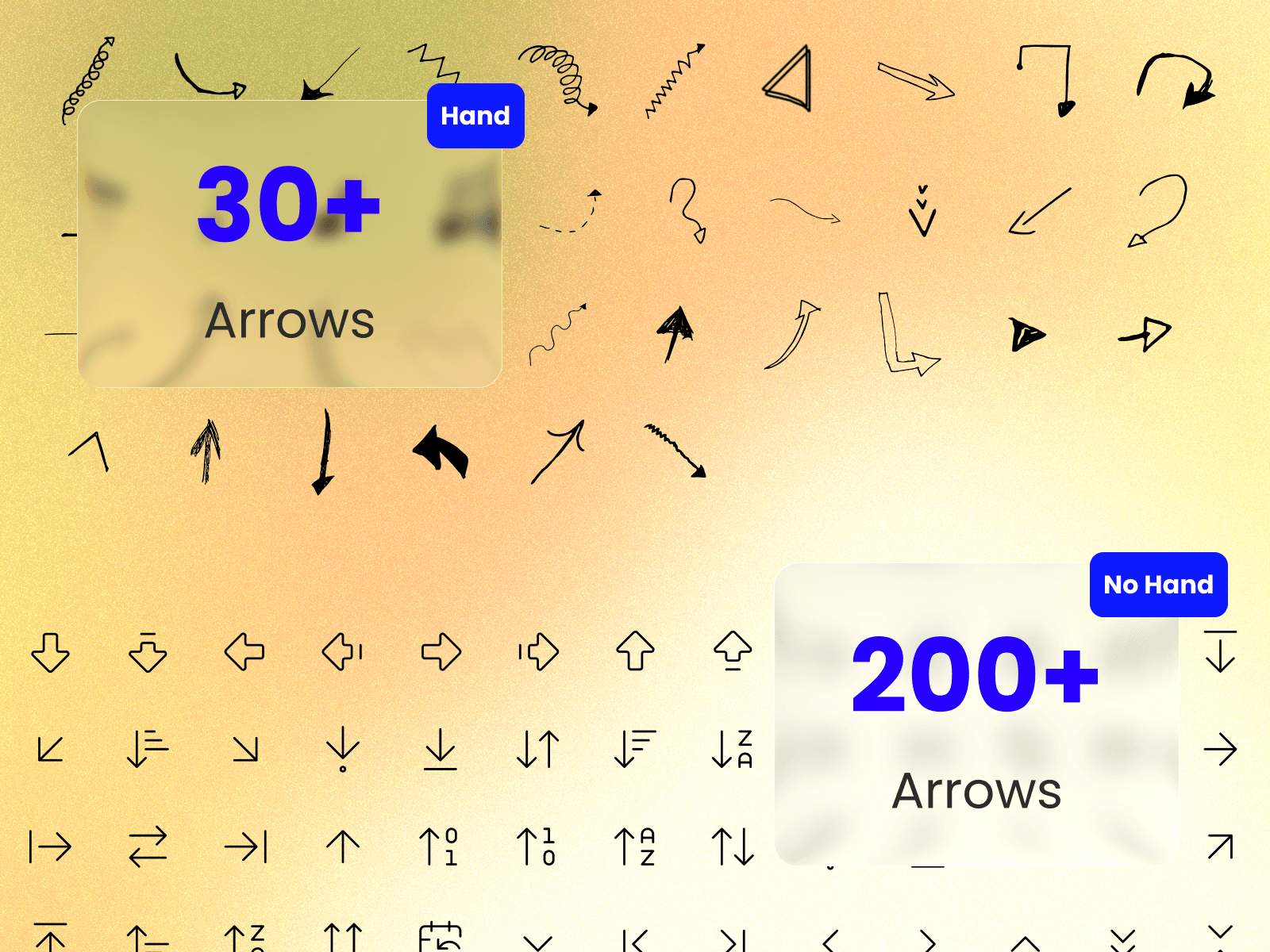 Arrows Hand And Icon