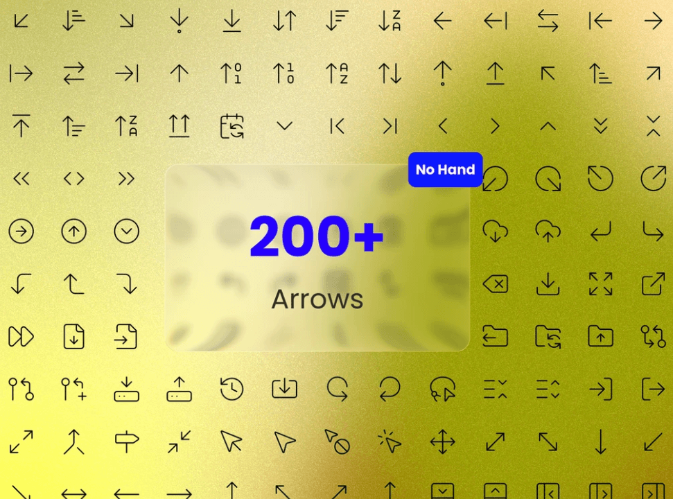 Arrows Hand And Icon