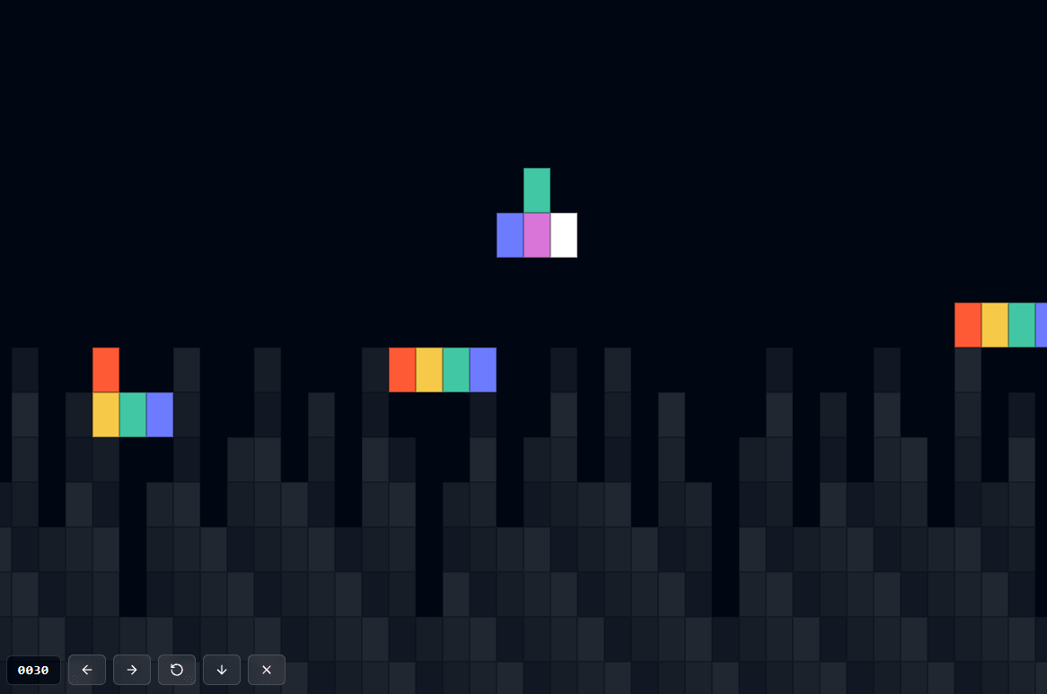 Pixel Skyline Footer