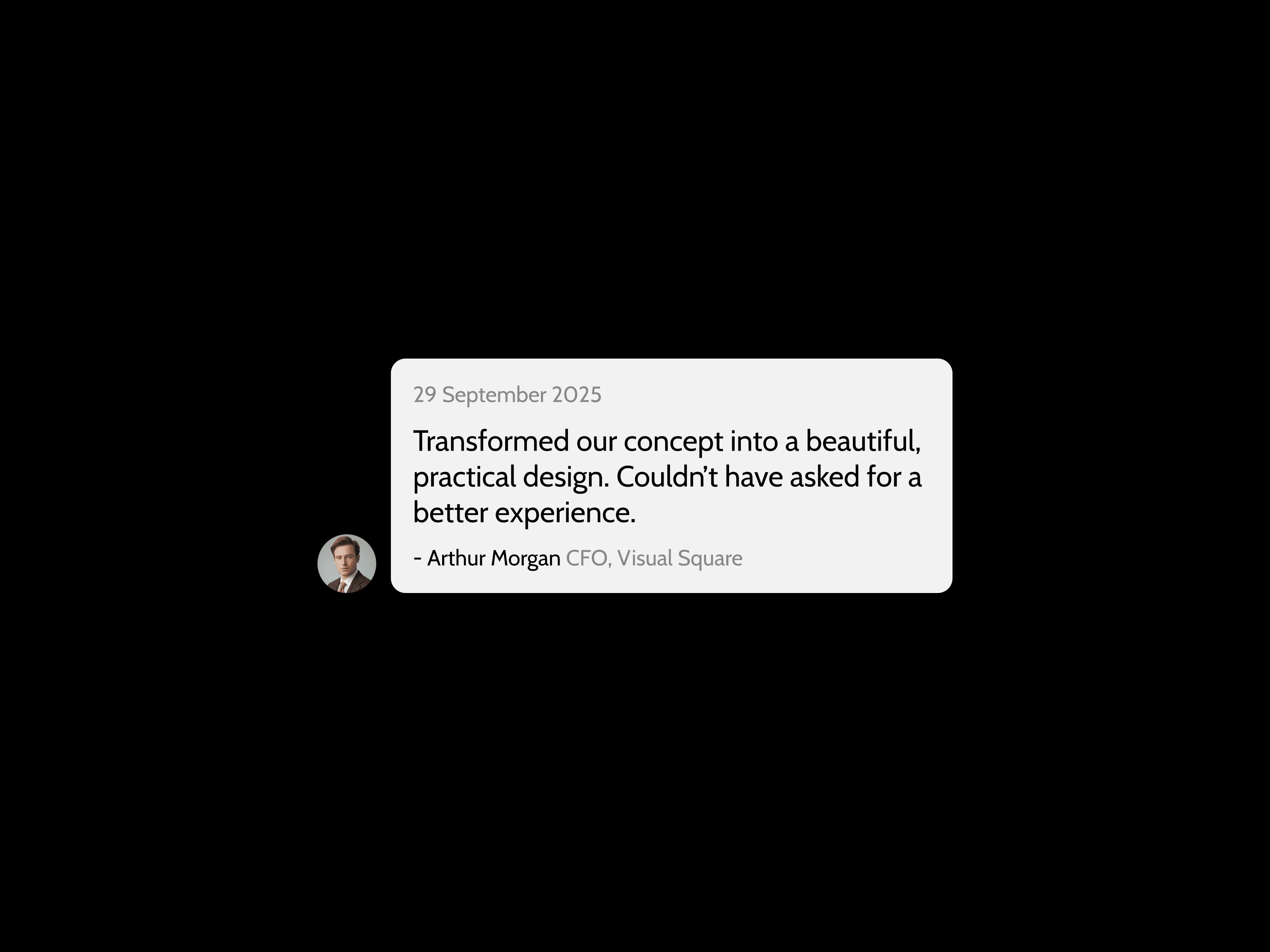 Client Testimonial