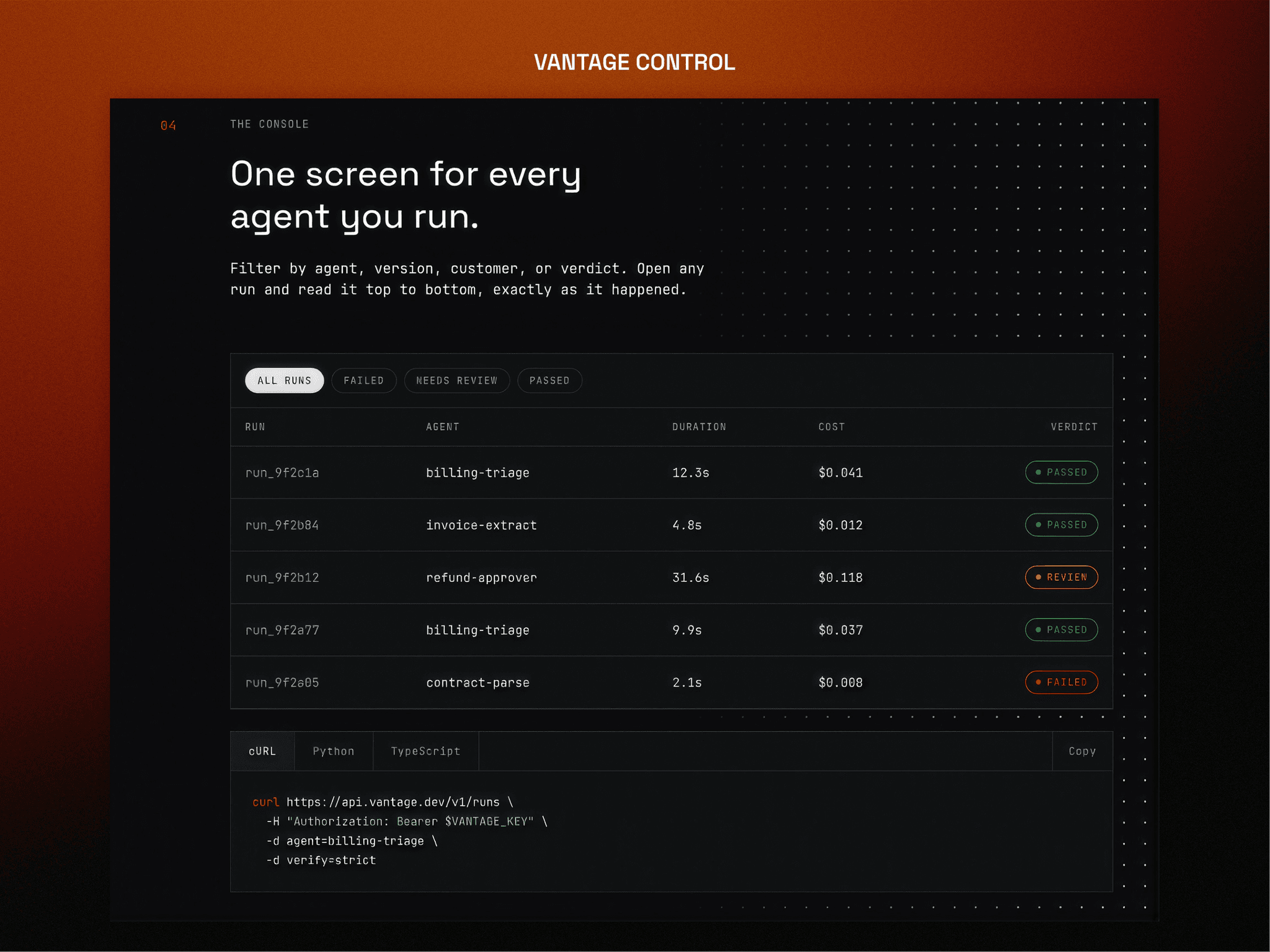 Vantage Control