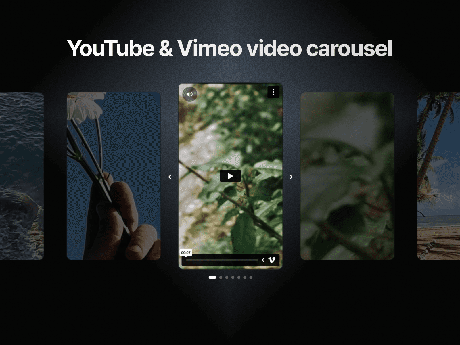 Video Carousel Links