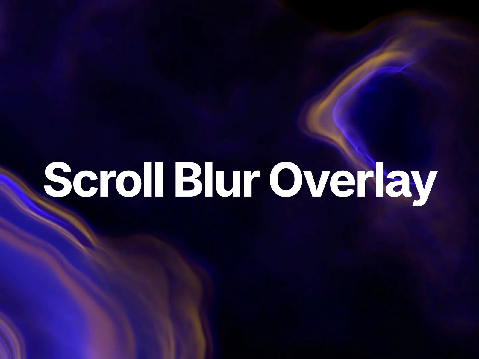 Scroll Blur Overlay