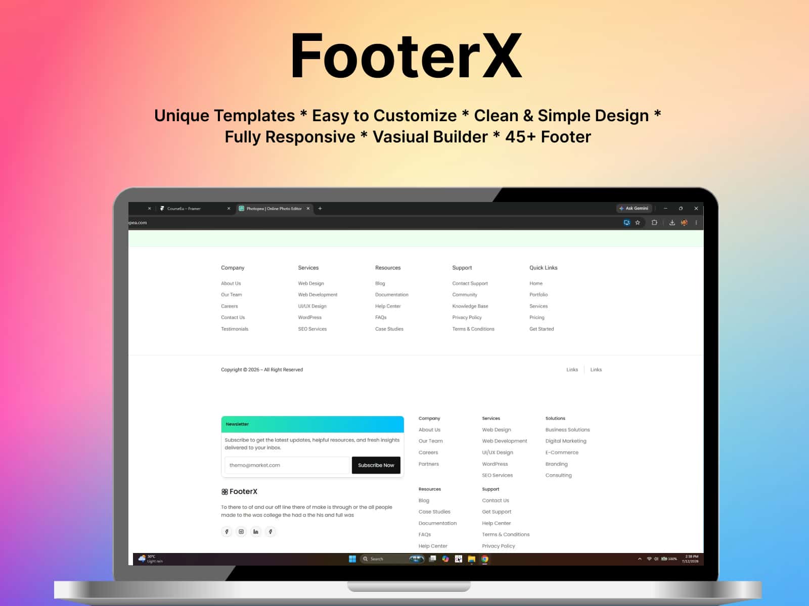 FooterX Footer