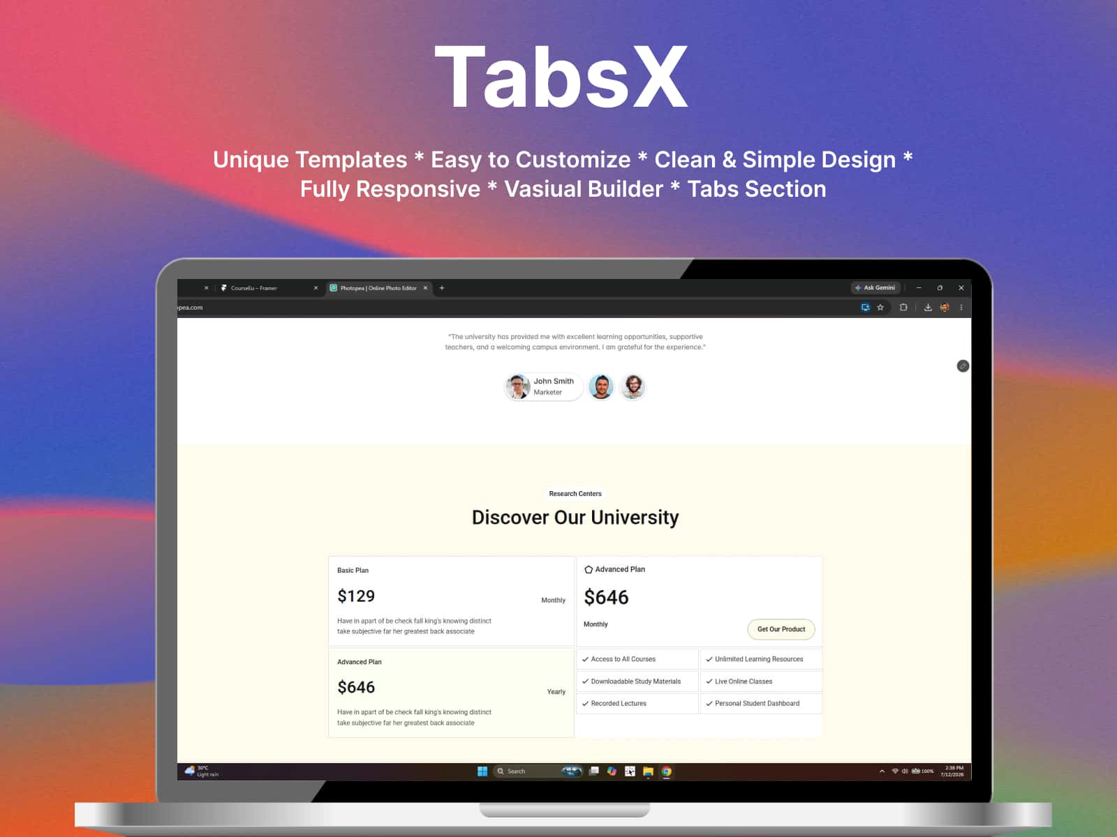 TabsX Tabs