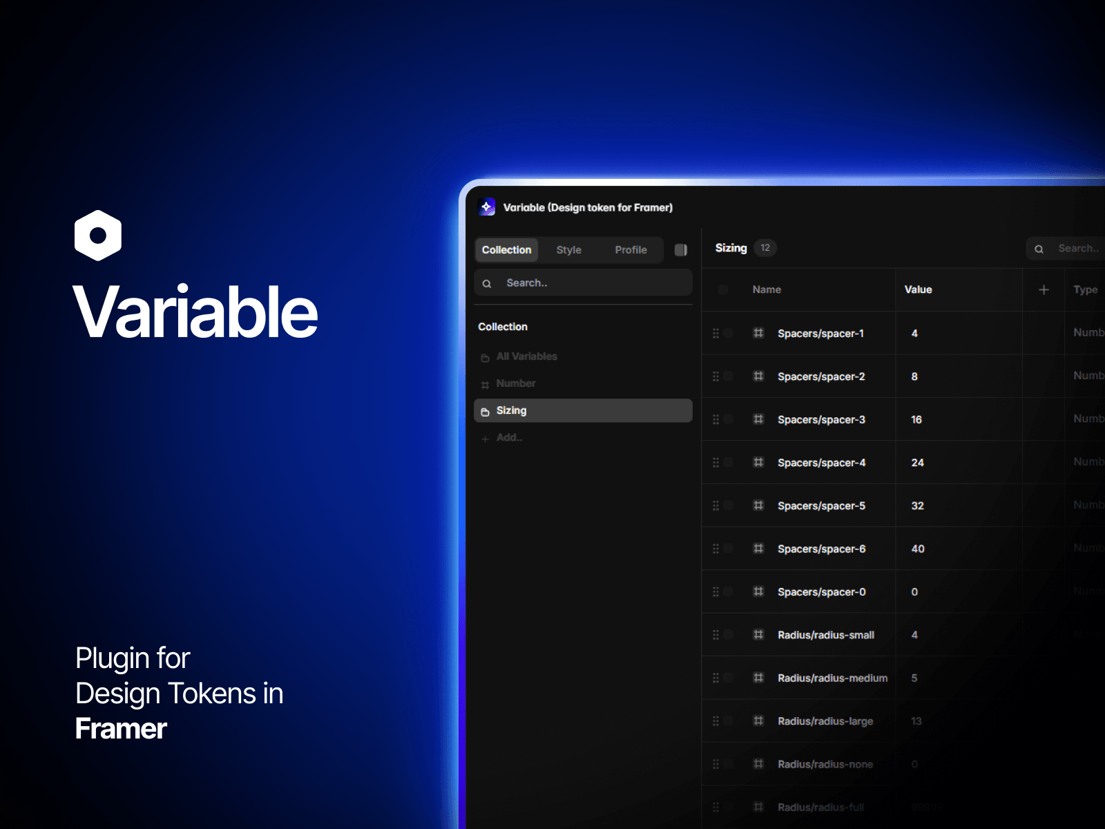 Variable (Design token for Framer)