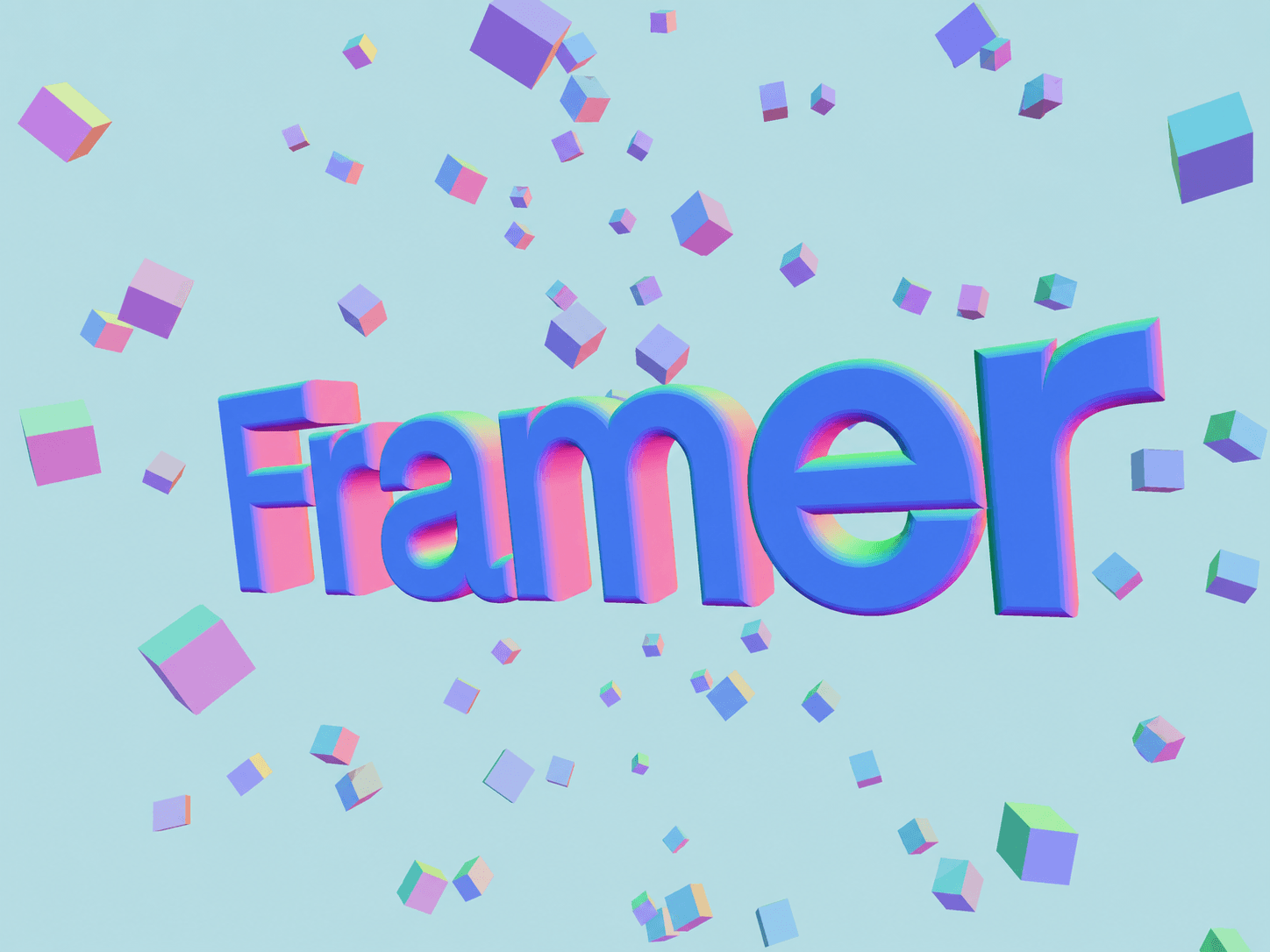 Floating 3D Typo