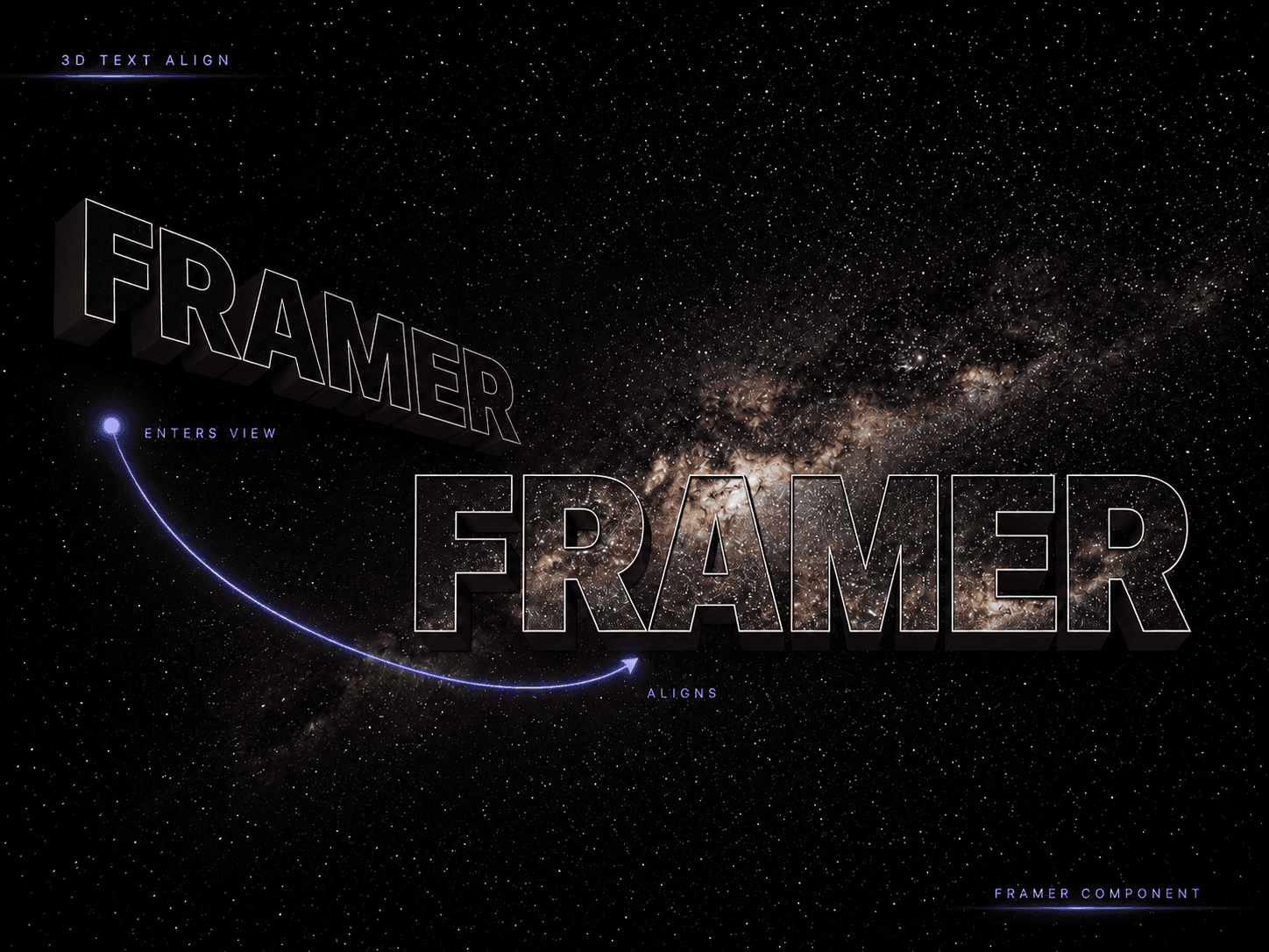 Nebula 3D Text Align