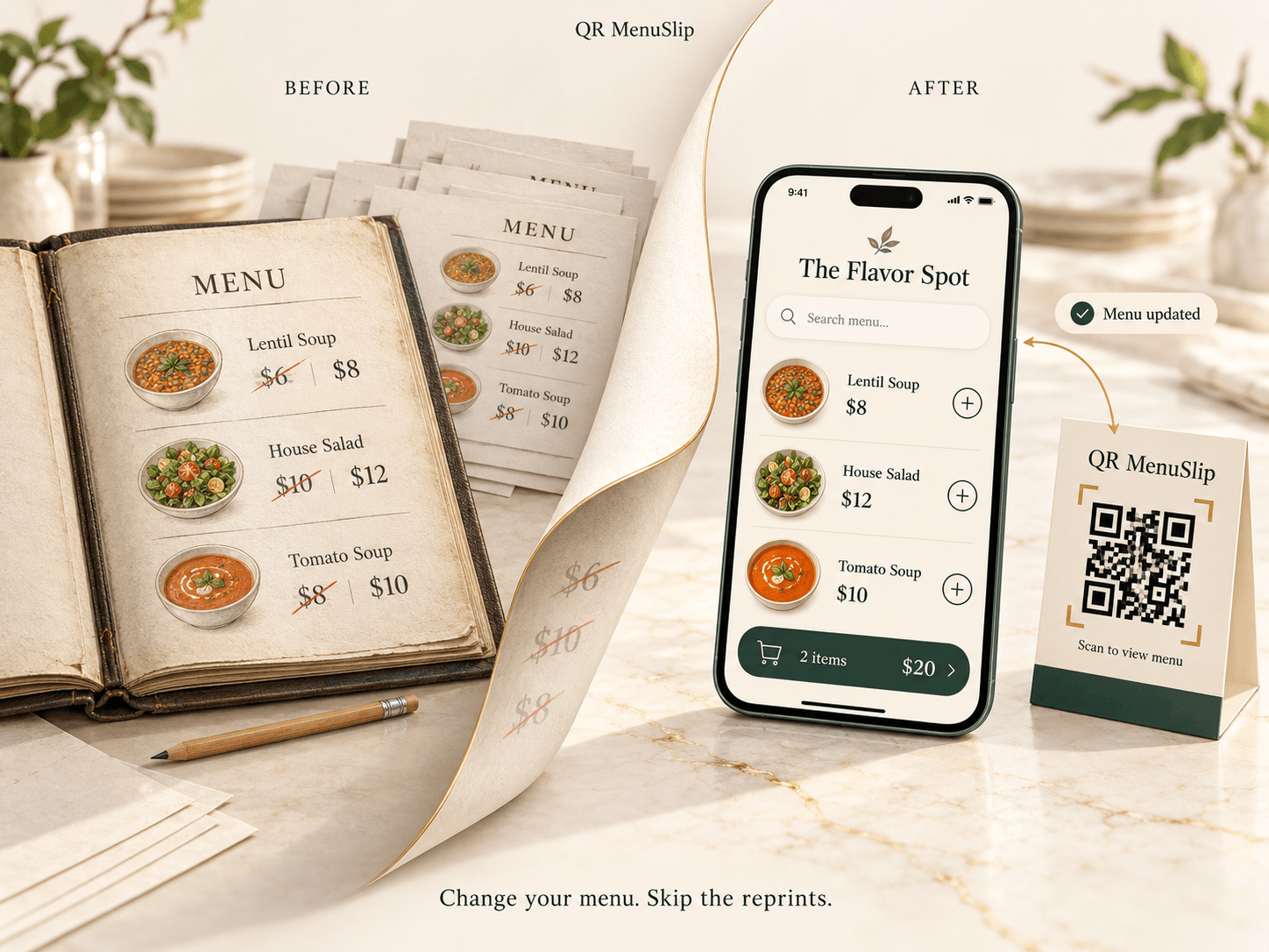 QR MenuSlip