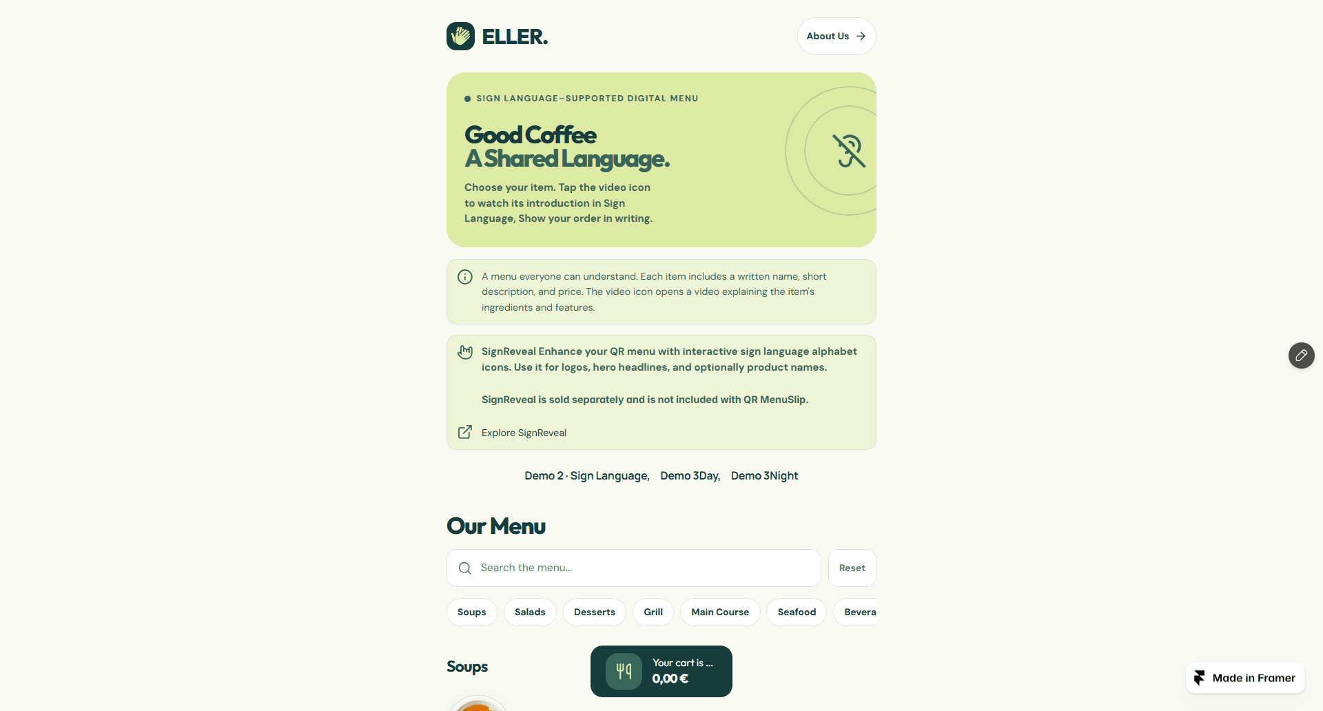 QR MenuSlip