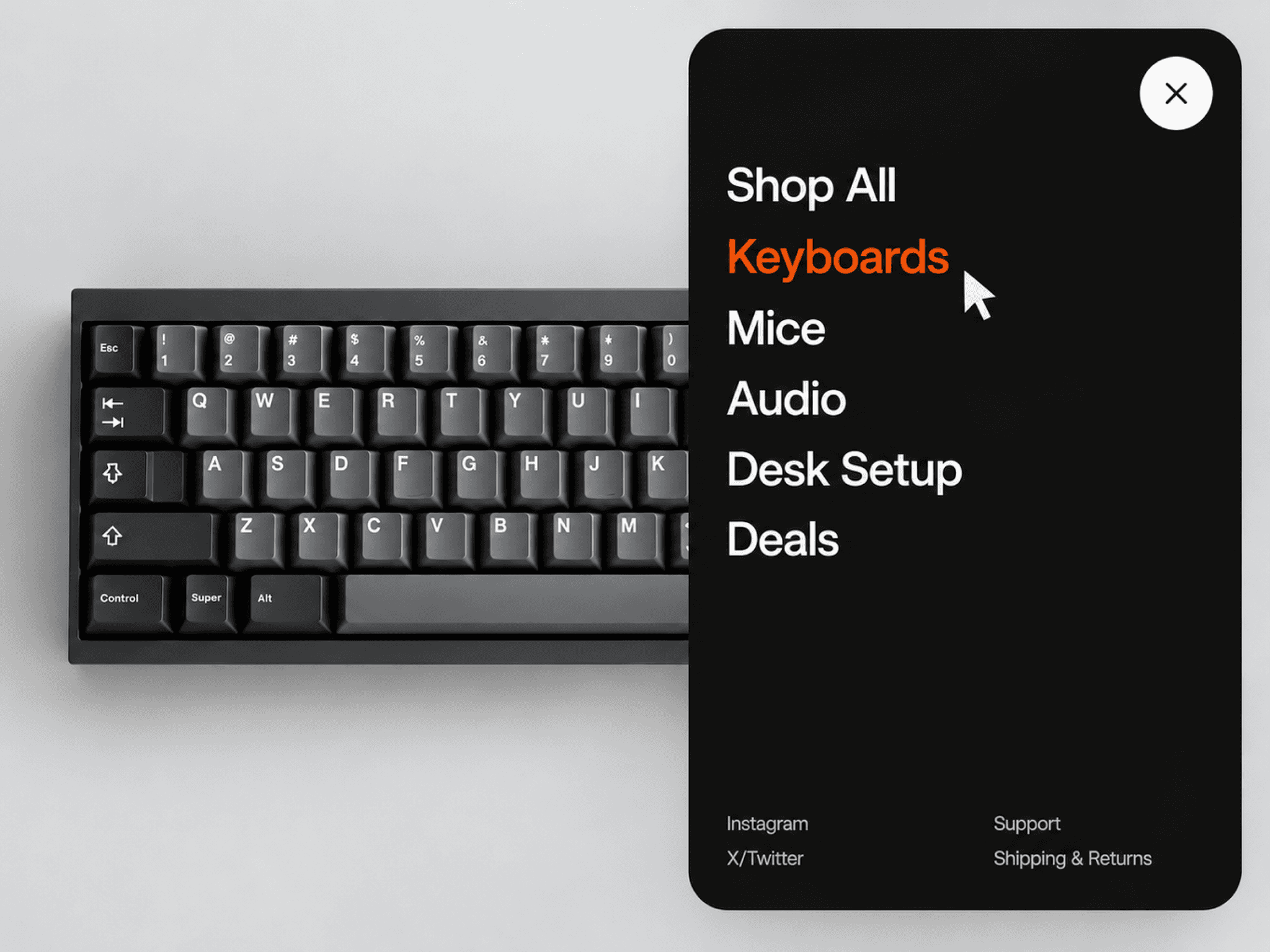 Expanding Side Menu