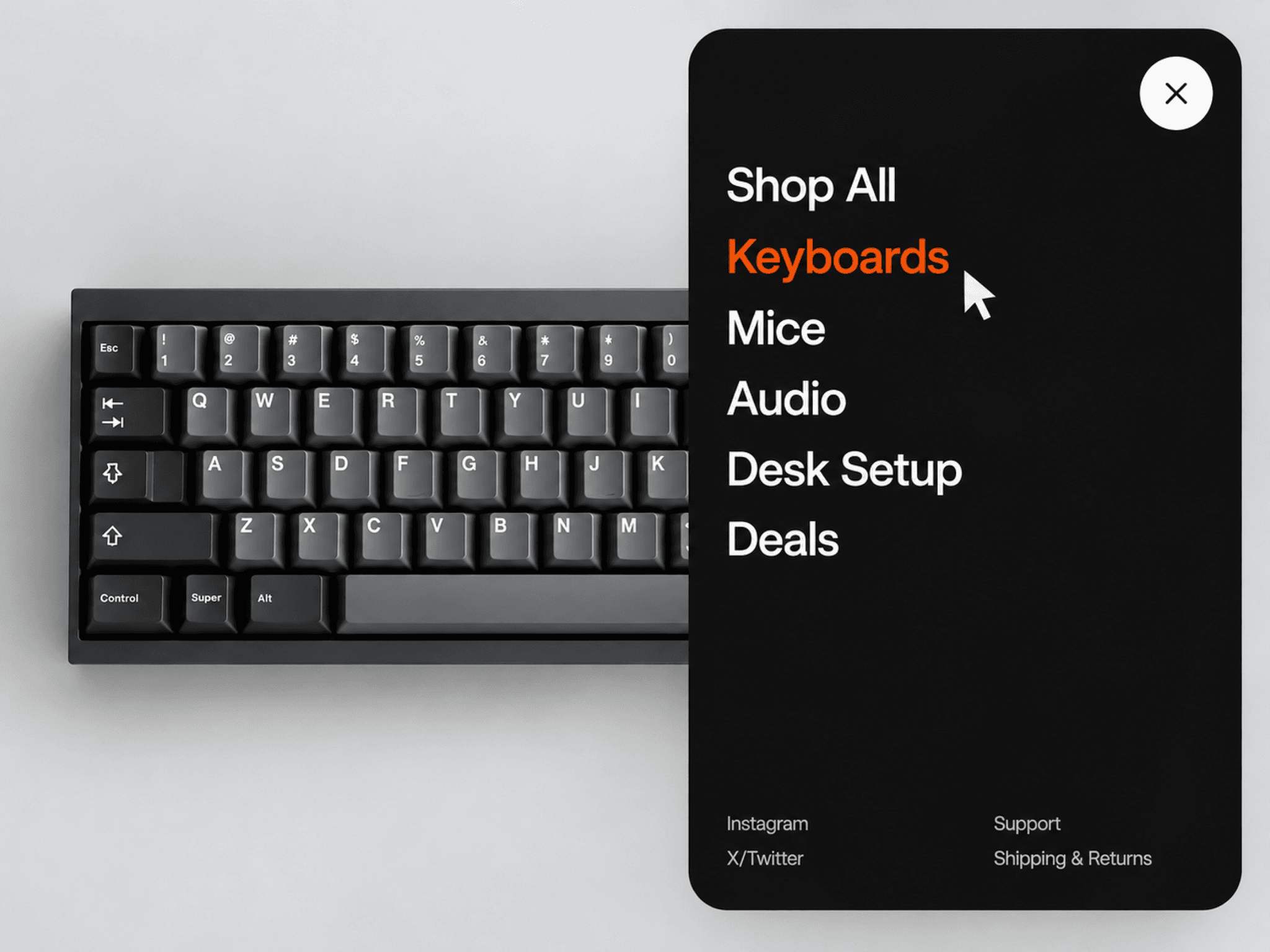 Expanding Side Menu