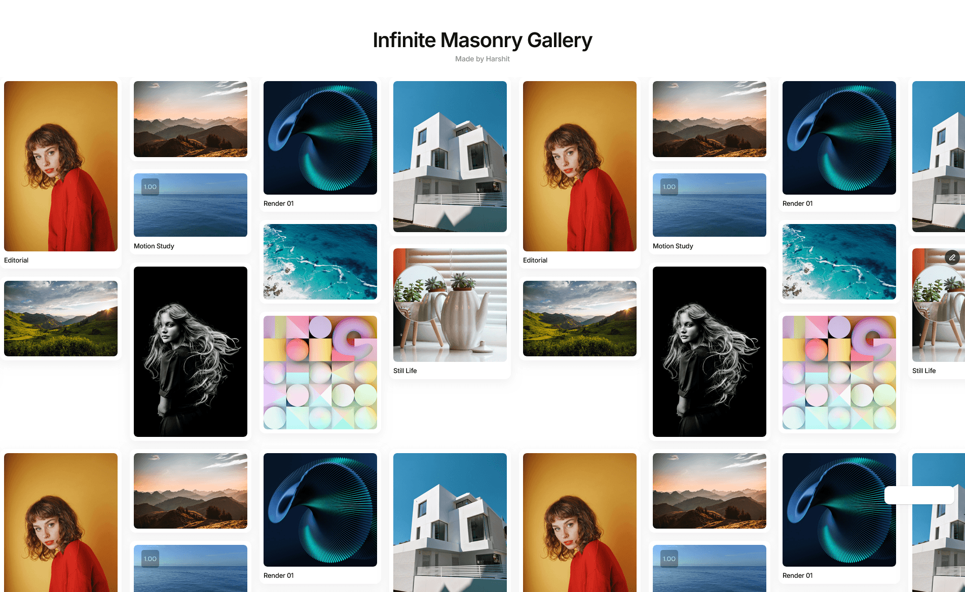 Infnite Masorny Grid