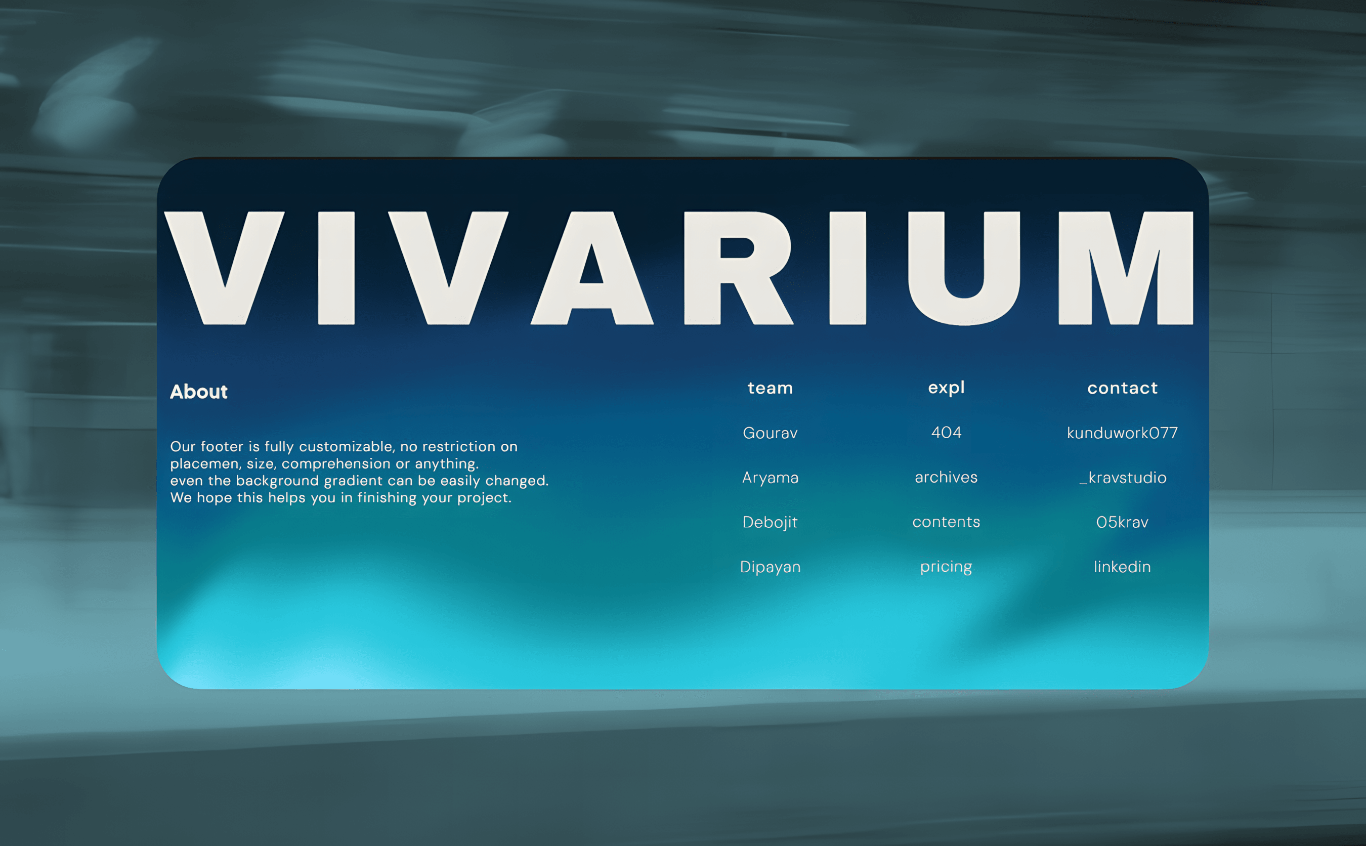 Gradient Footer