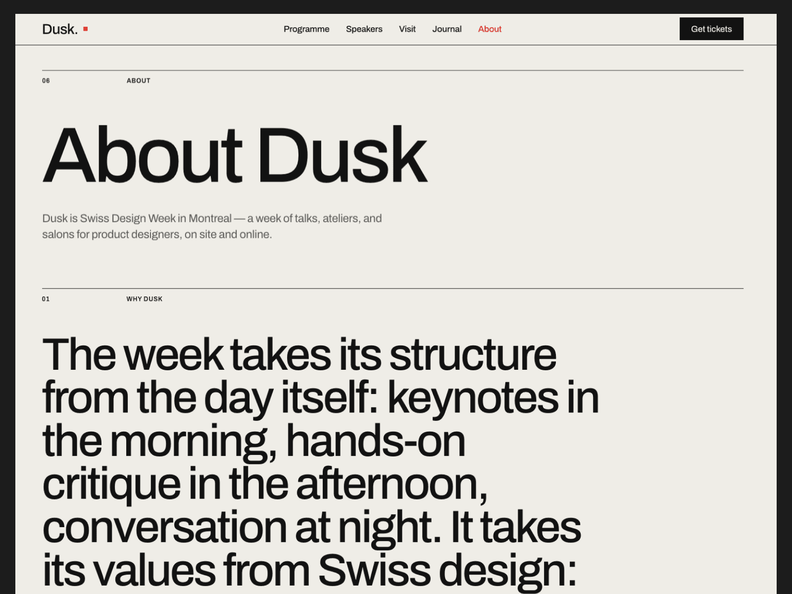 Dusk Event Template