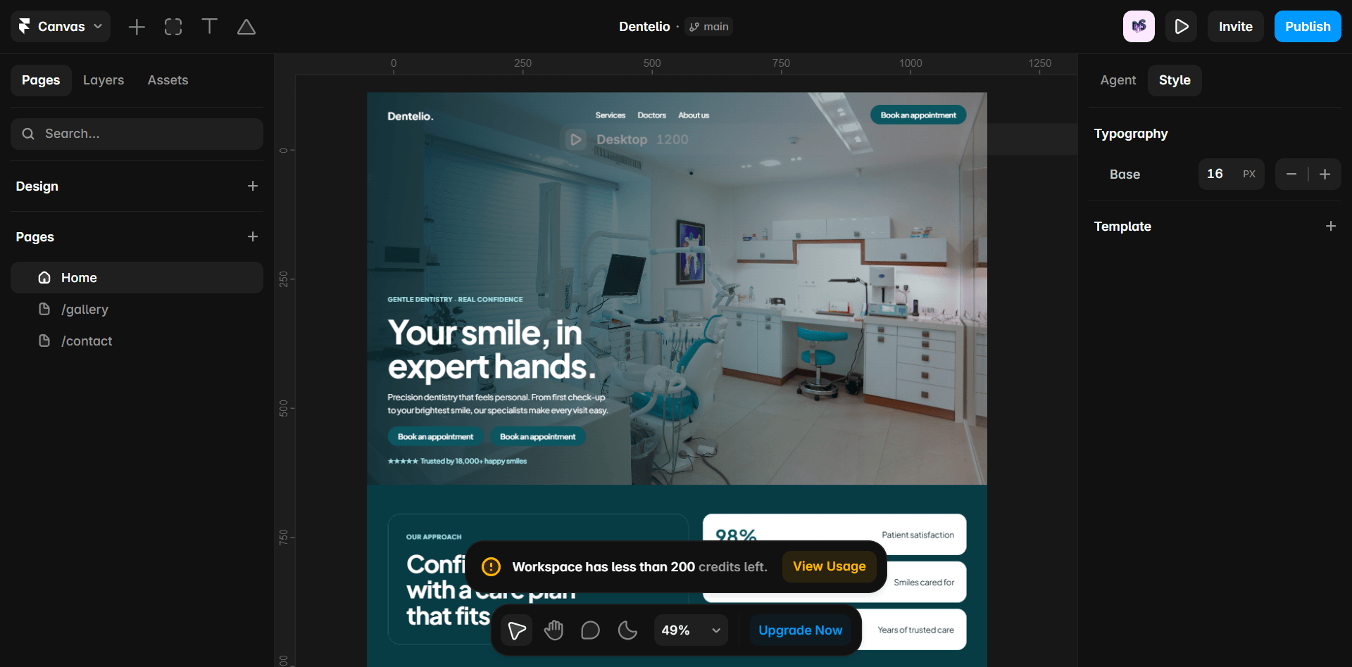 🦷 Elevate Every Smile with DentelioIntroducing Dentelio, a premium Framer template crafted for modern dental clinics that want to make a lasting first impression. With its clean aesthetics, thoughtful layouts, smooth interactions, and conversion-focused design, Dentelio helps showcase your services, build patient trust, and drive appointment bookings effortlessly. Fully responsive, SEO-friendly, and easy to customize, it's the perfect solution for dentists, orthodontists, cosmetic clinics, and healthcare professionals looking to launch a polished, professional website without compromising on performance or style.