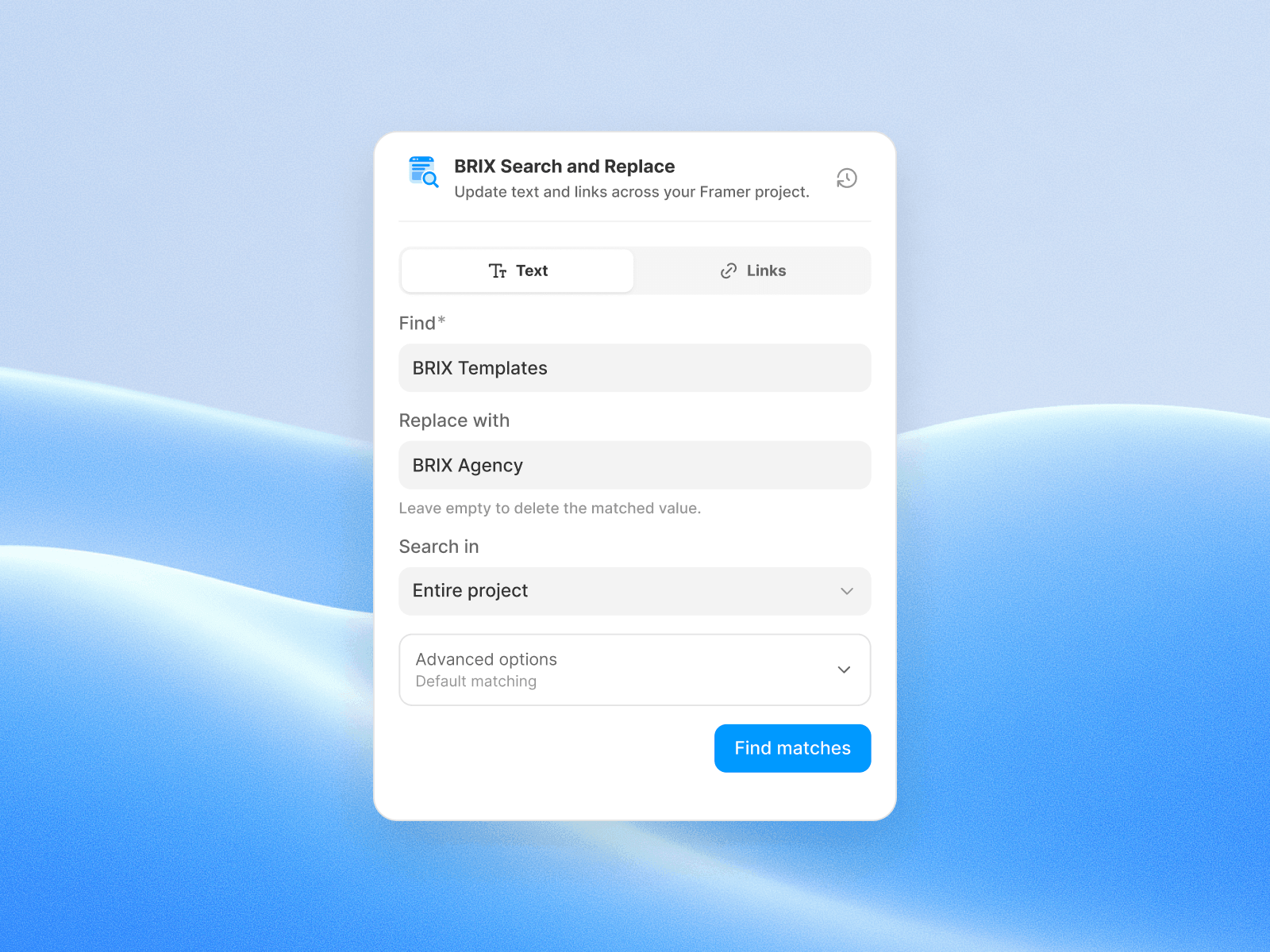 BRIX Search and Replace