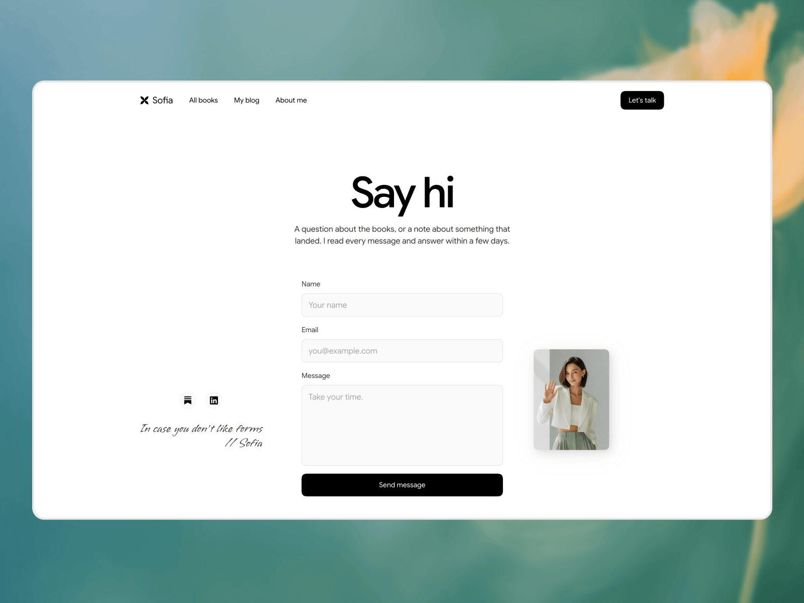 Sofia Author website