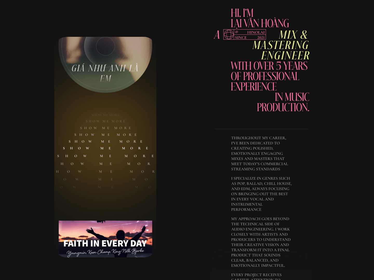 https://hinolai.framer.website/Recent project finished this weekend for my client.Designed by me.Work with Framer and WebGL. Mixed with smooth transition.It's one of the most interesting project this year ~~