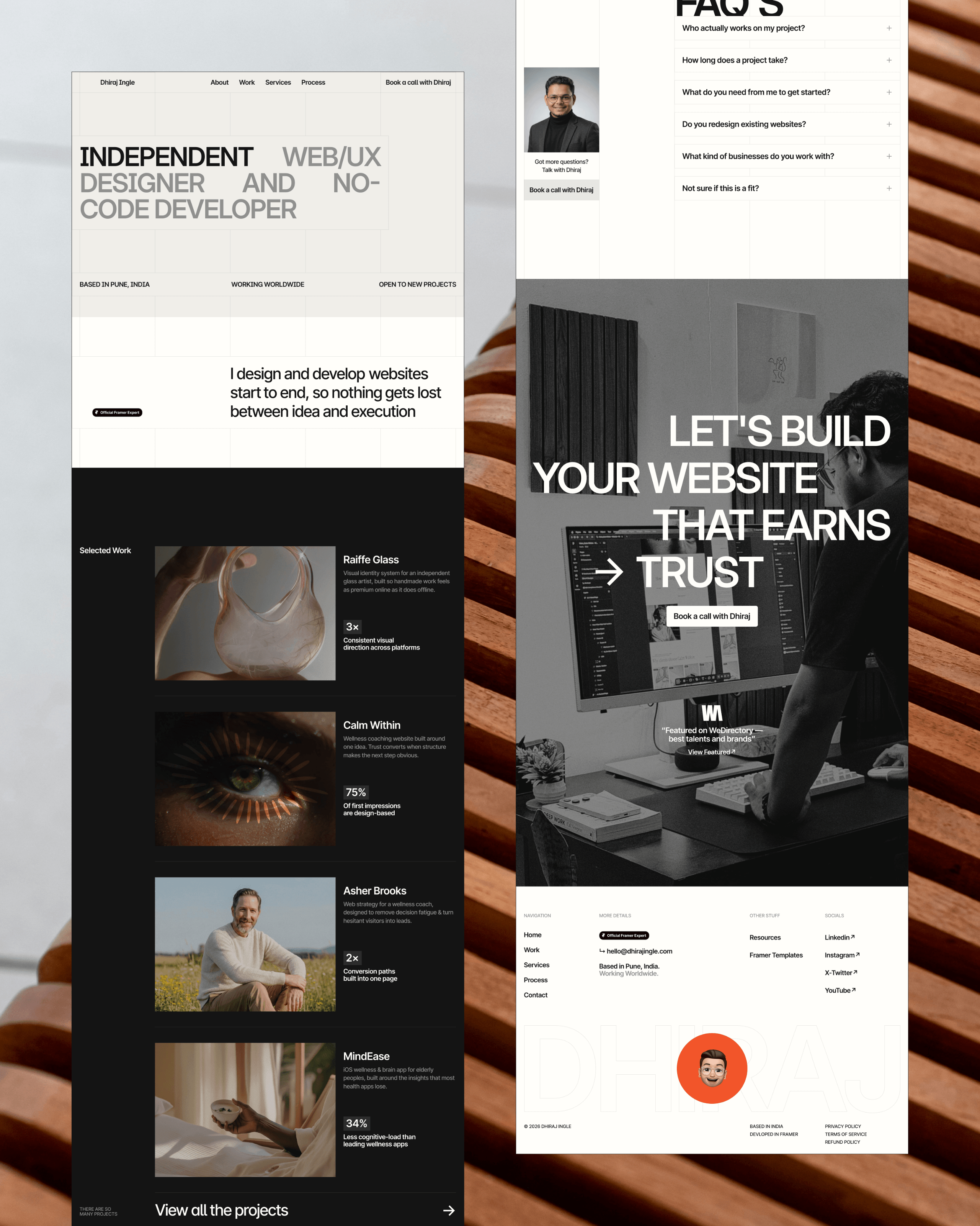I recently redesigned my portfolio with a new direction. My goal with this redesign was to keep it true to my style and reflect who I am, because my previous portfolio was designed for my coaching niche and didn’t work very well for my outreach. Now, this feels more like me, an extension of my identity as a designer and developer.What do you think?