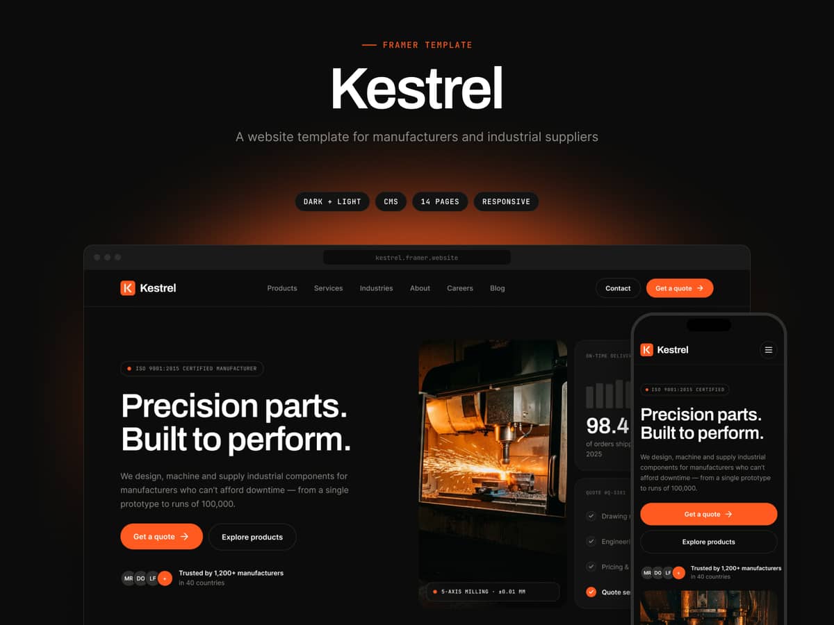 Kestrel by Mufeed Areekkan - design asset by Framer